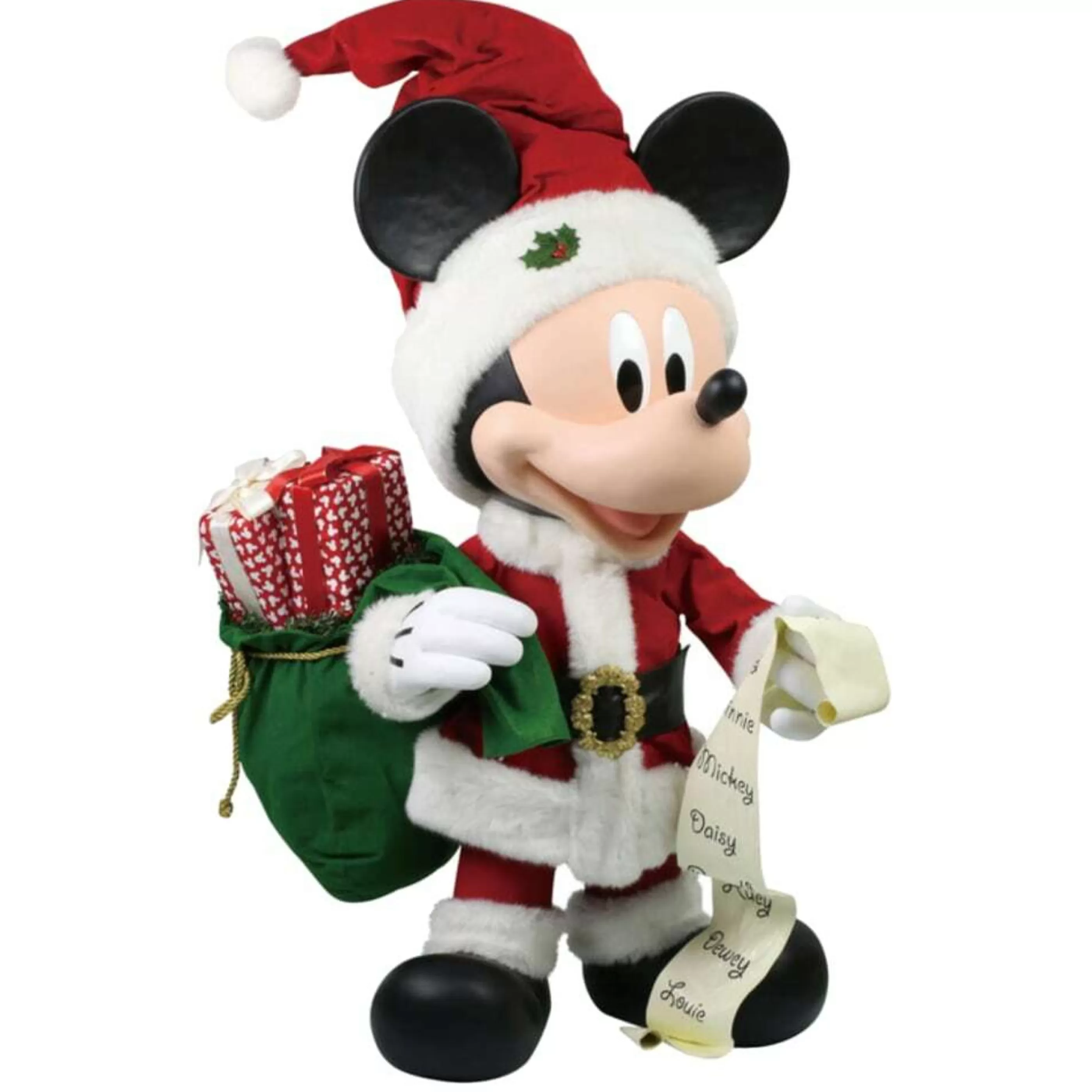 Disney Christmas Decorations Table Top Decorations | Large Merry Mickey Mouse Delivering Christmas Gifts - 76Cm