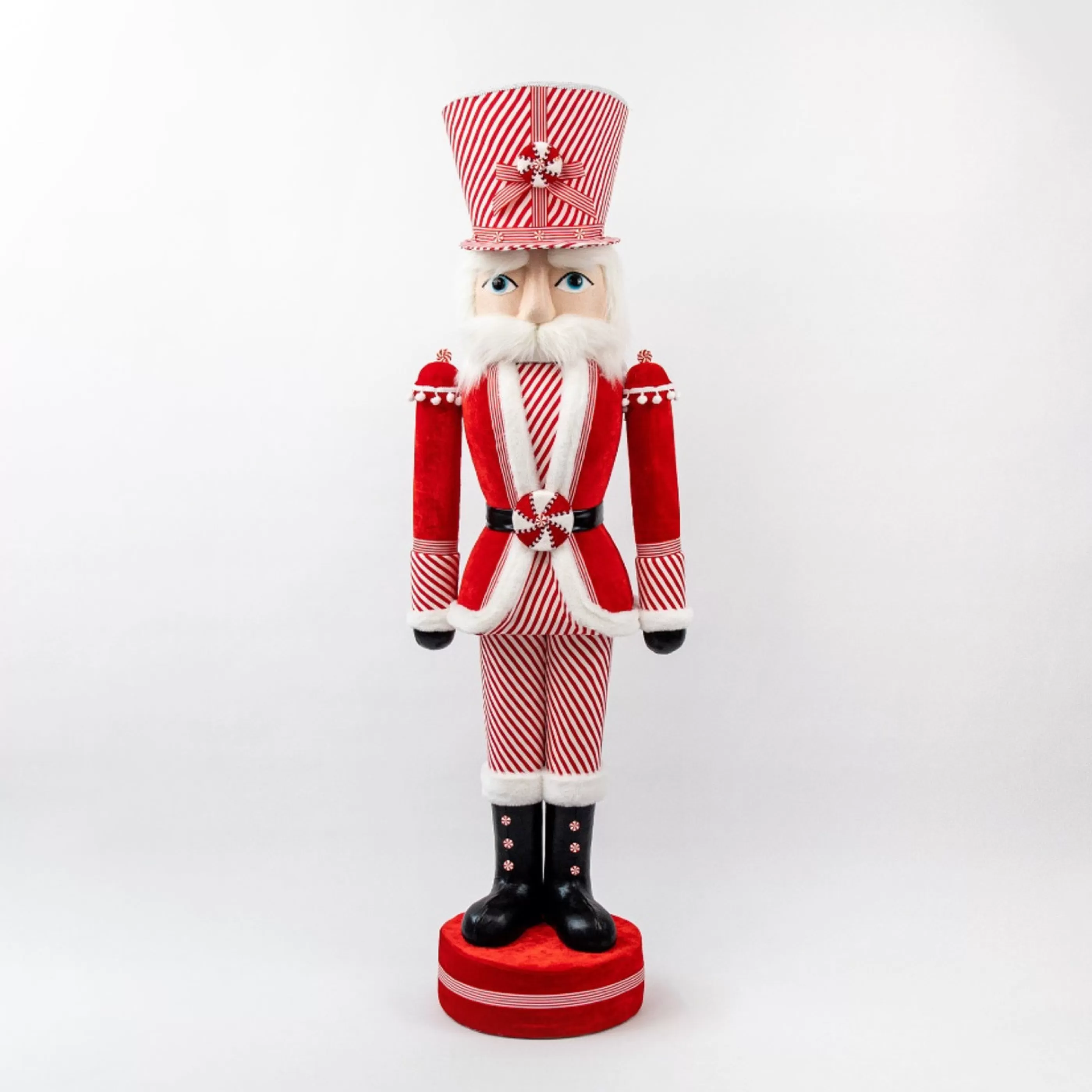 * Gingerbread Candy Christmas | Large Nutcracker Wearing Red White - 147Cm