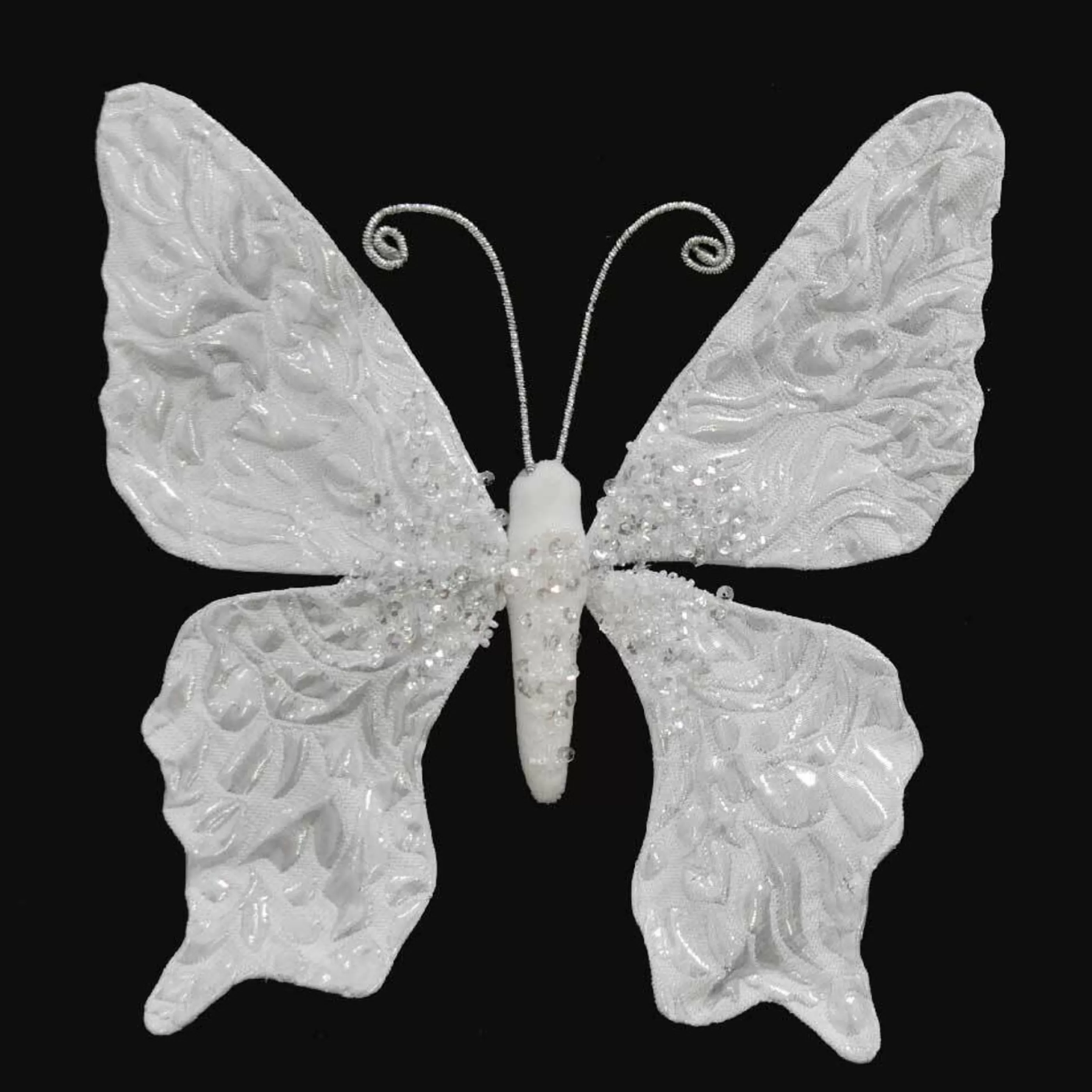 * Hanging Christmas Ornaments | Large White Butterfly - 22Cm