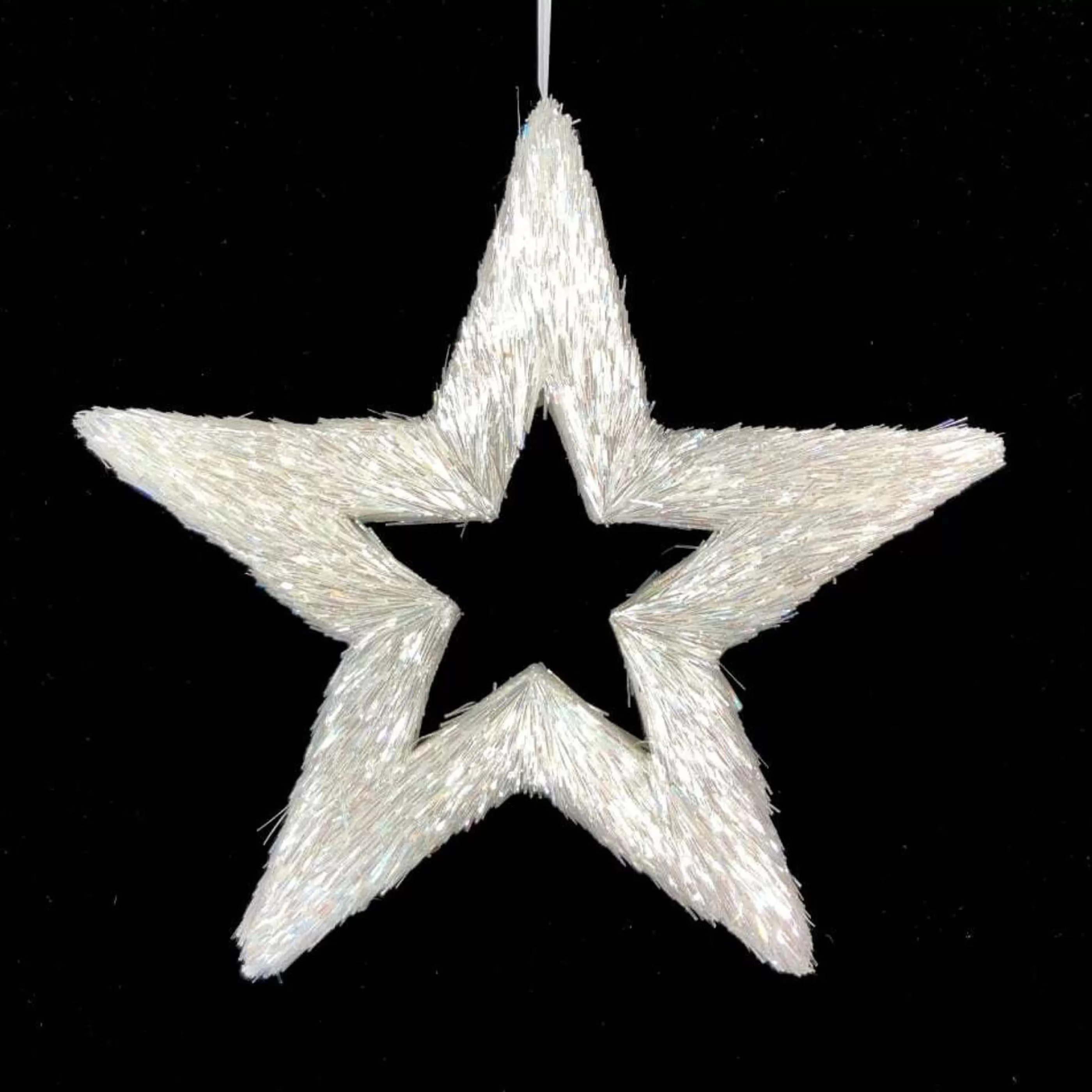 * Hanging Christmas Ornaments | Large White Sisal Star - 37Cm