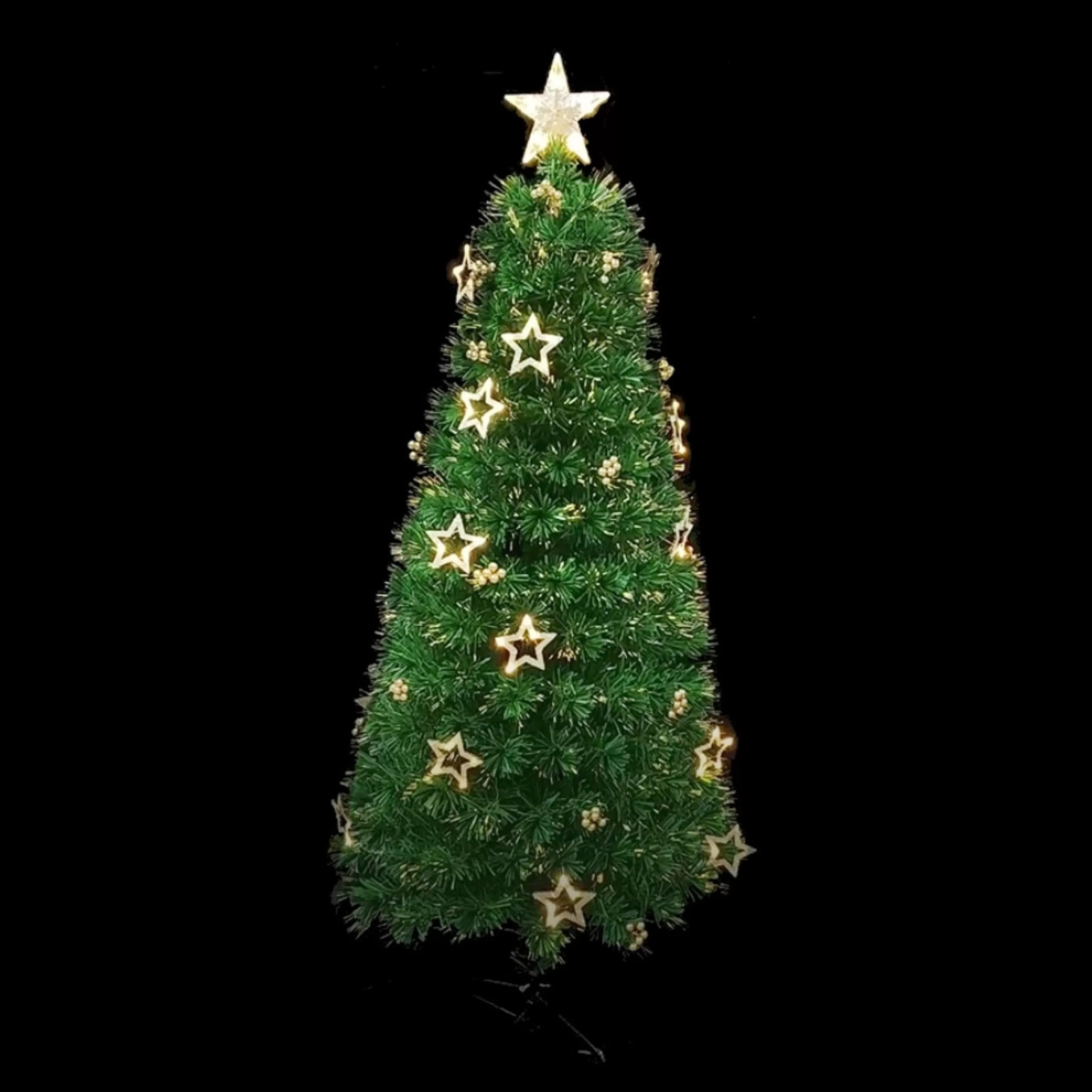 Best Sale * Led Fibre Optic Tree With Deco Flash Warm - 1.8M