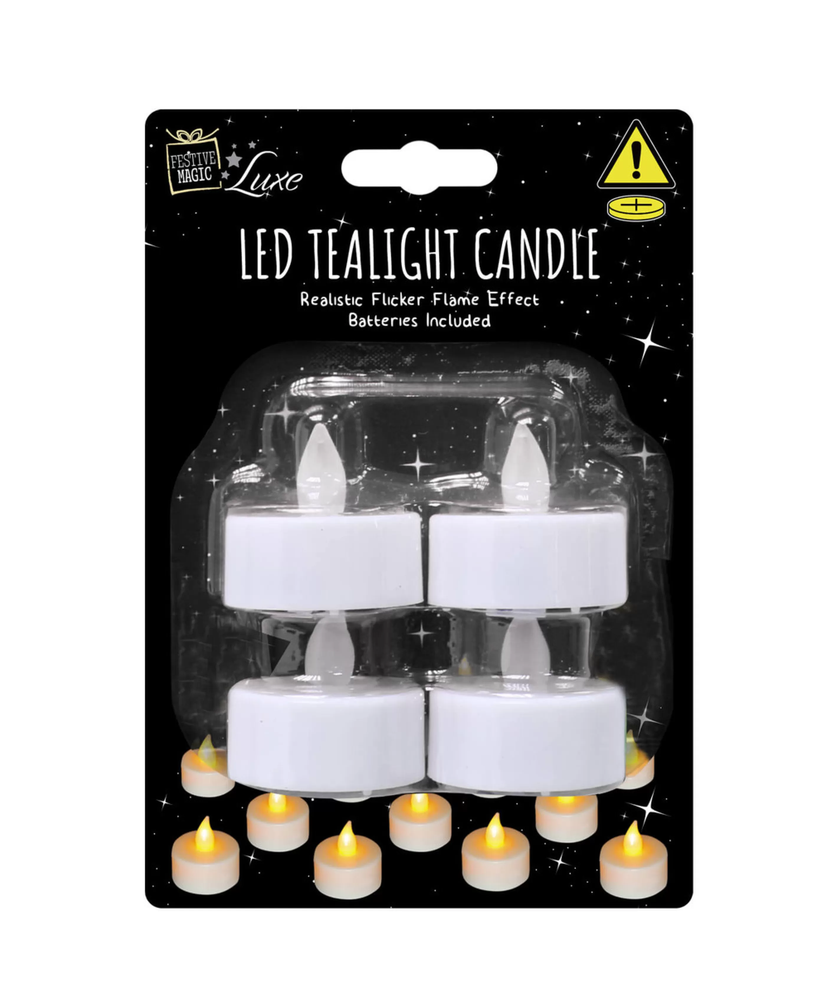 Discount * Led Flicker Tea Lights (Pack Of 4) - 4Cm