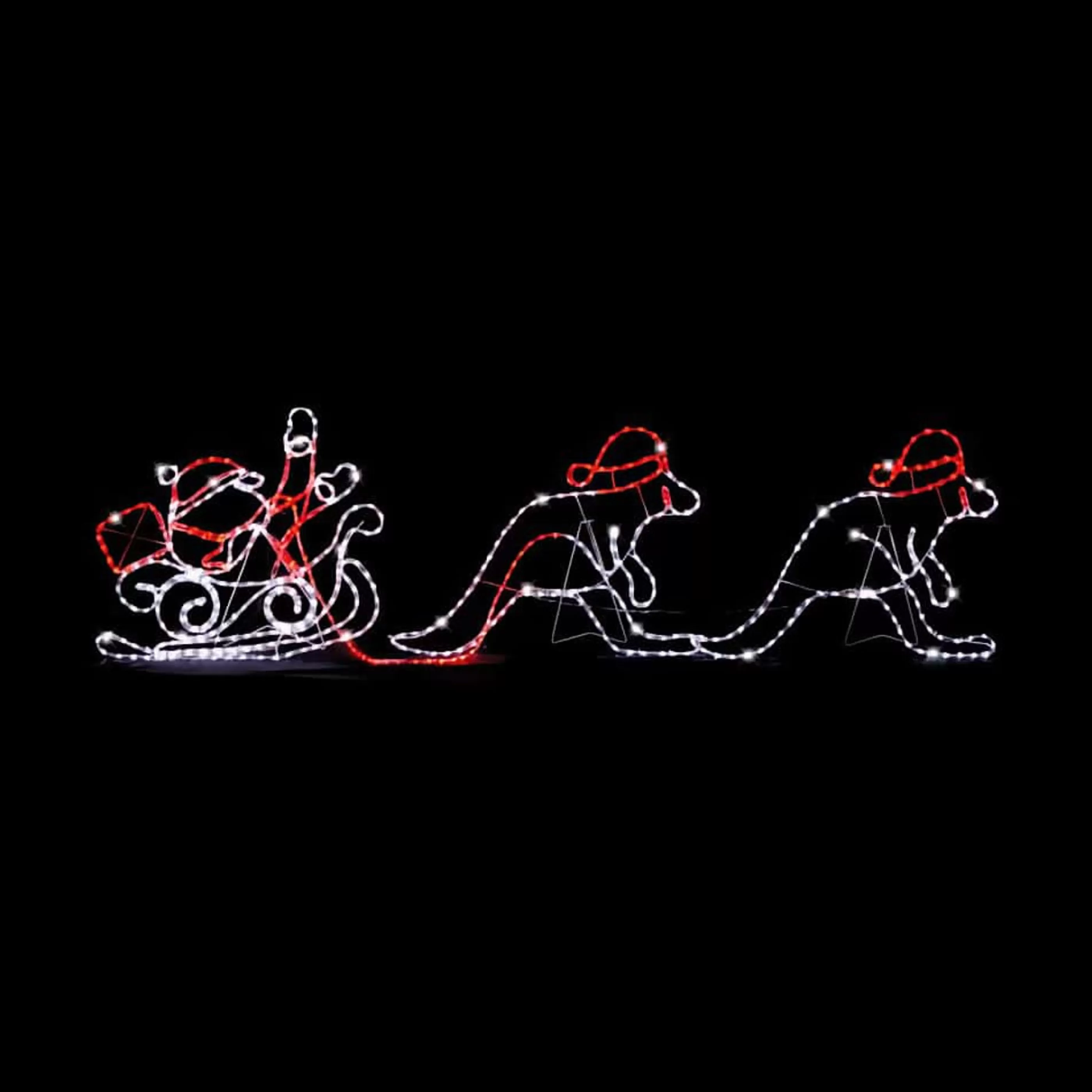 Sale * Led Kangaroos With Santa Claus In Sleigh - 2.7M