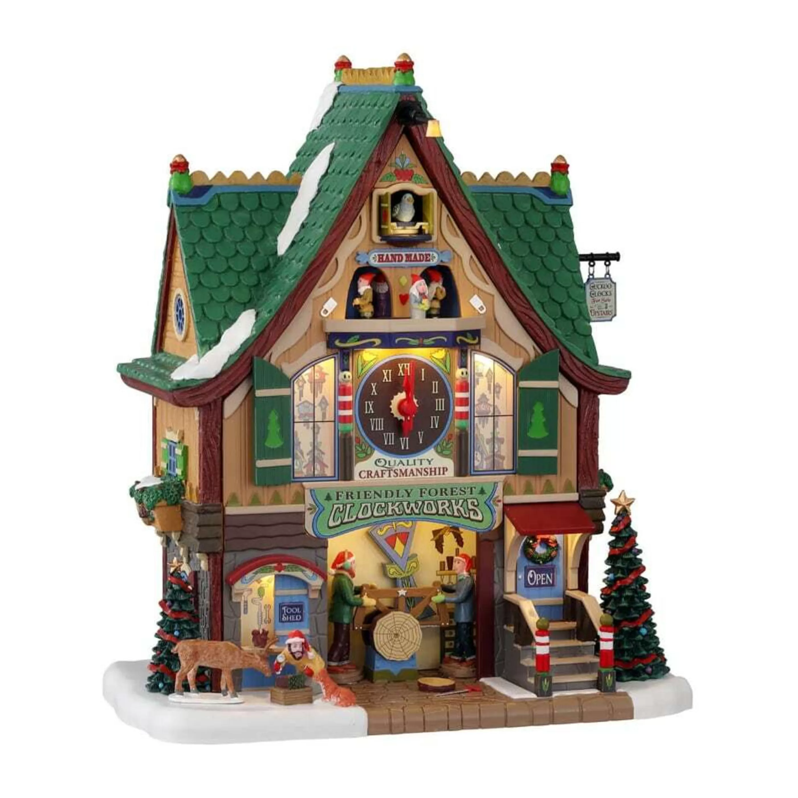 Sale Lemax Christmas Shop Lemax Friendly Forest Clockworks