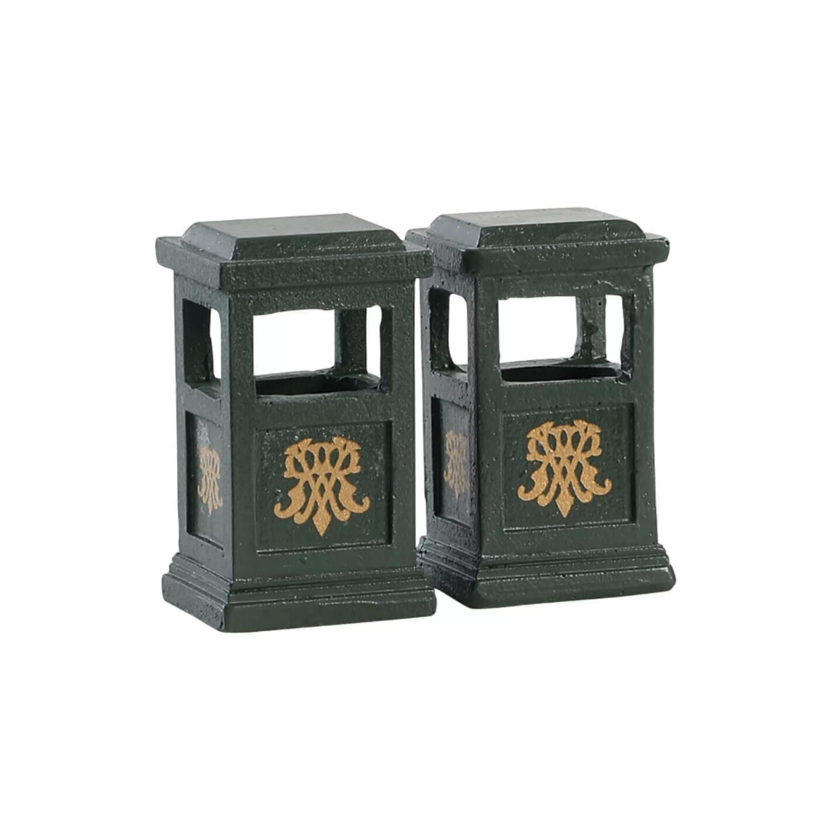 Online Lemax Christmas Shop Lemax Green Trash Cans (Set Of 2)