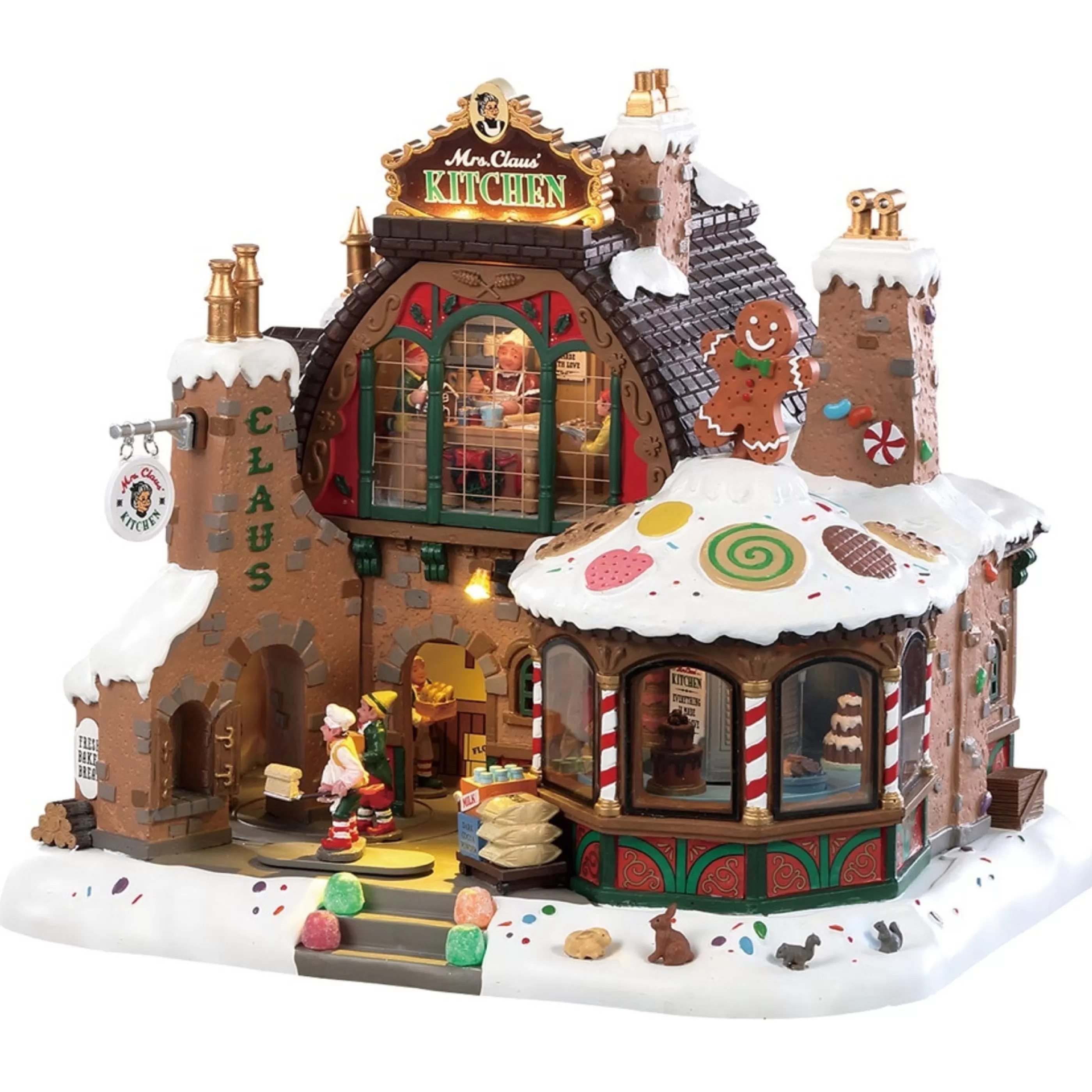 Lemax Christmas Shop Gingerbread Candy Christmas | Lemax Mrs Claus Kitchen