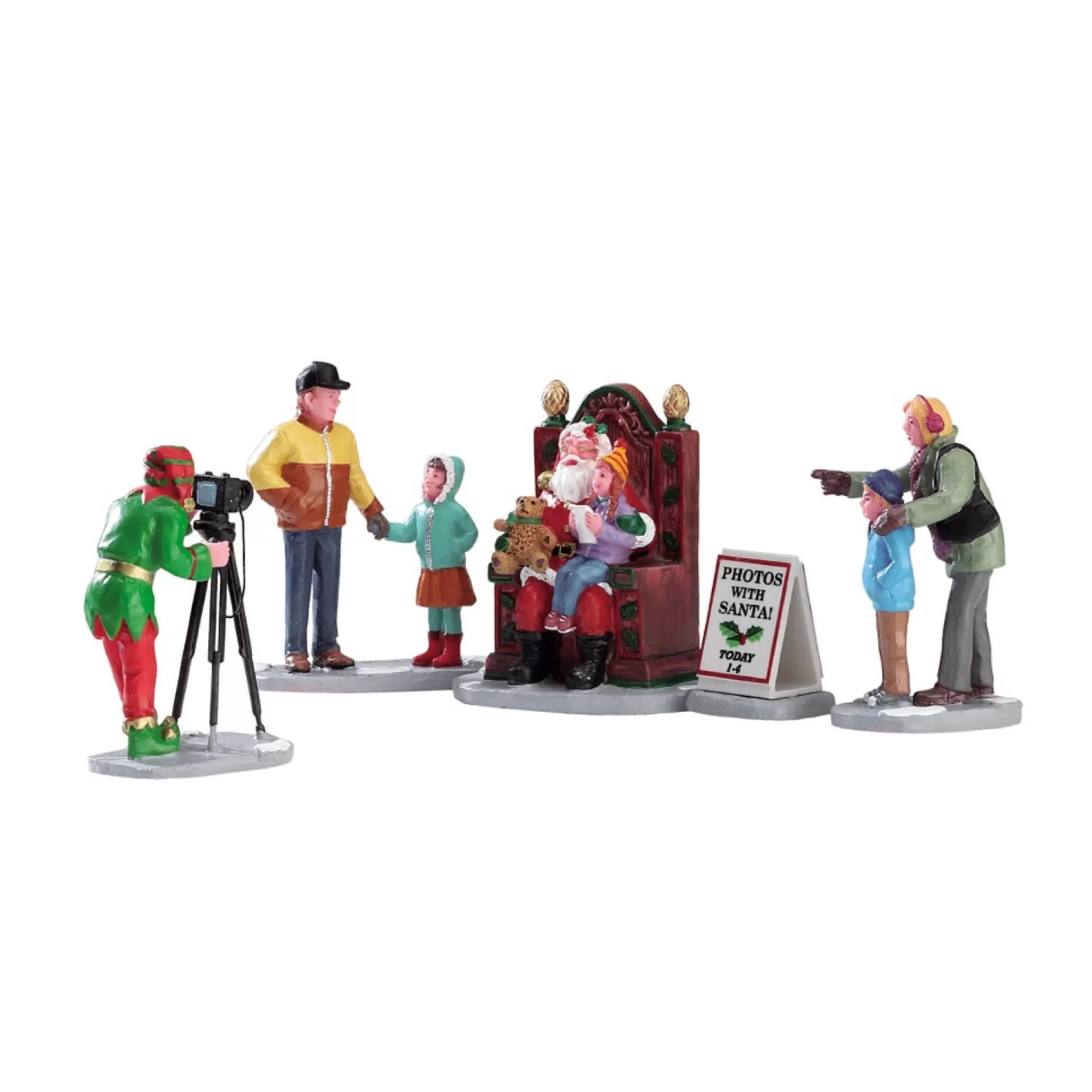 Flash Sale Lemax Christmas Shop Lemax Photos With Santa - Set Of 5