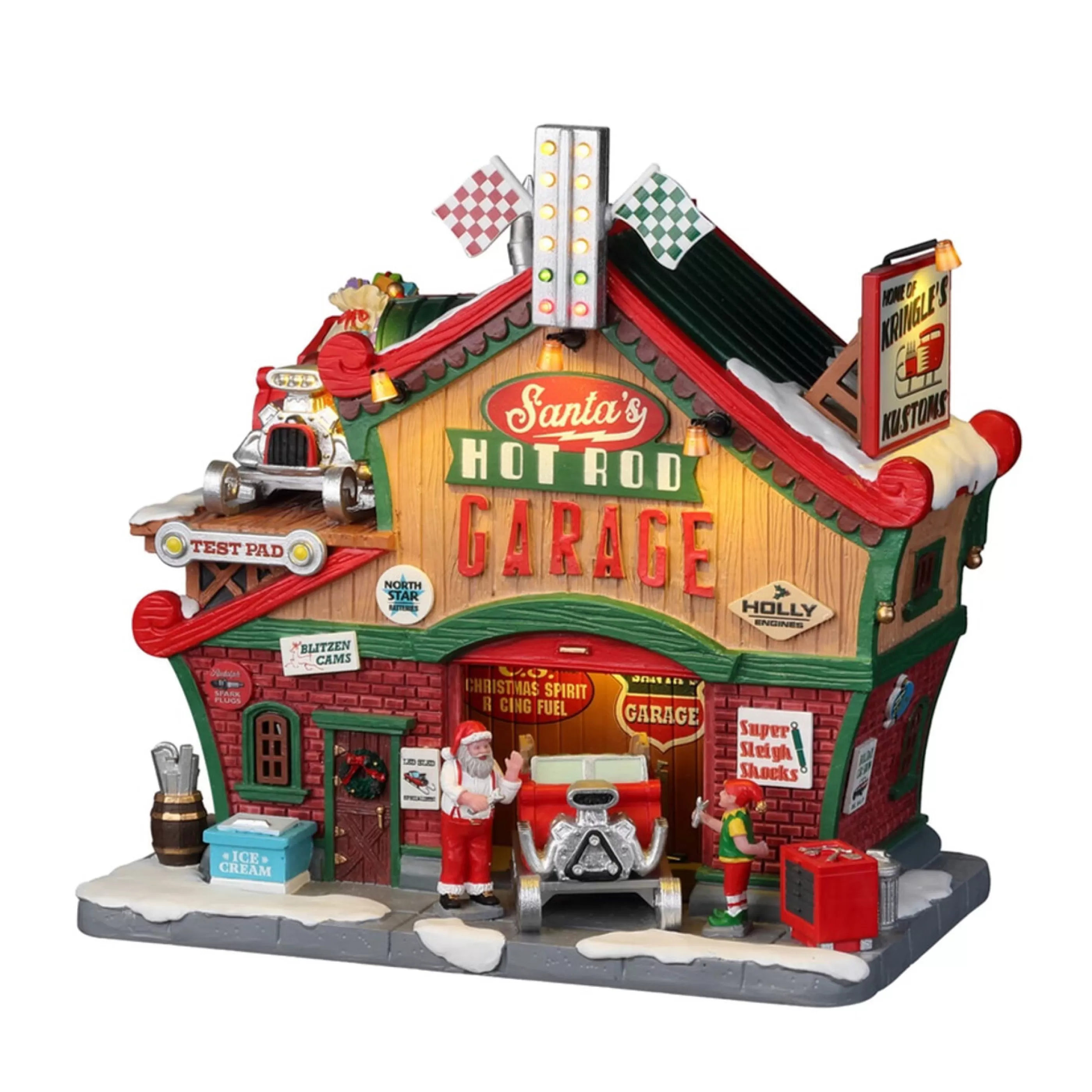 Sale Lemax Christmas Shop Lemax Santa's Hot Rod Garage