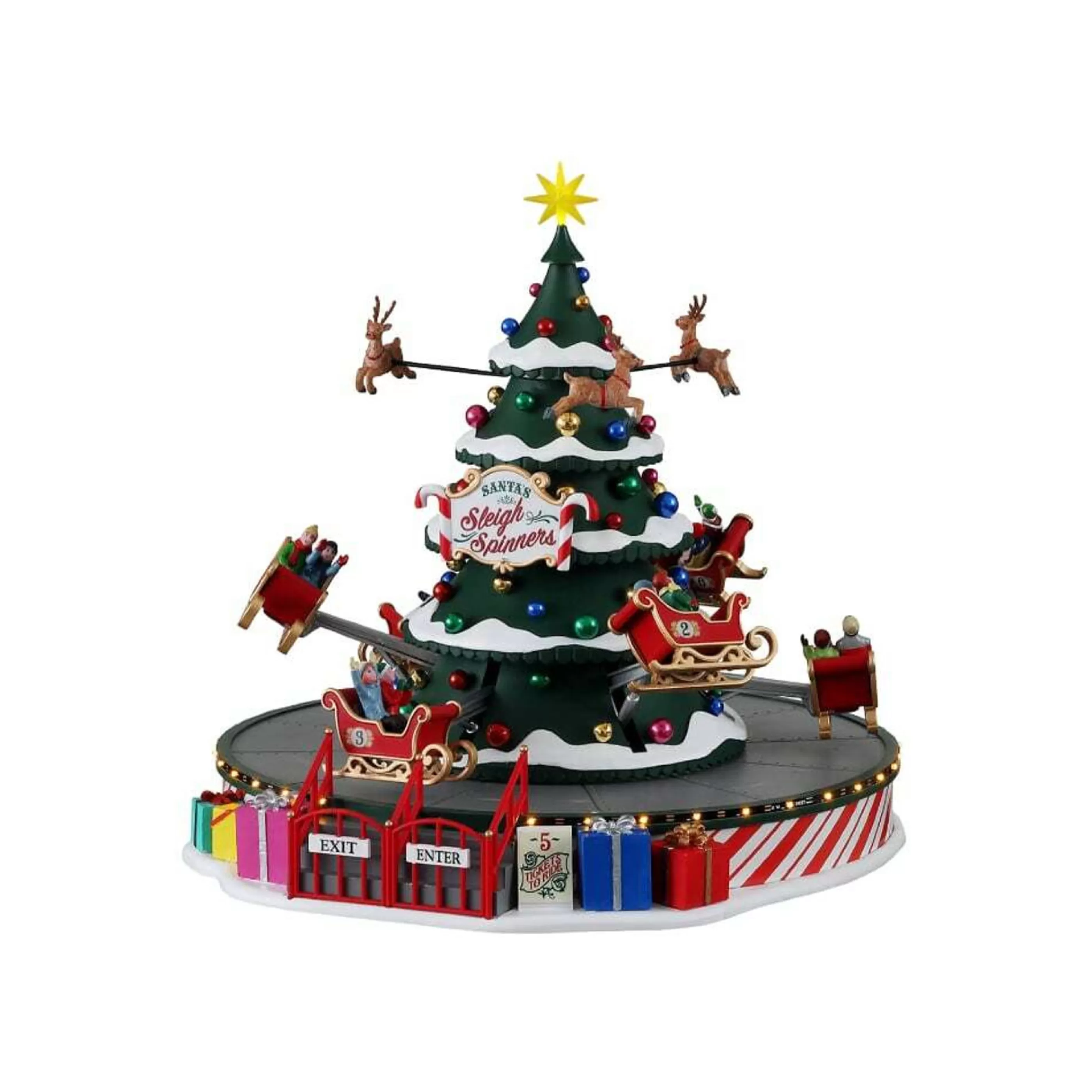 Hot Lemax Christmas Shop Lemax Santa's Sleigh Spinners