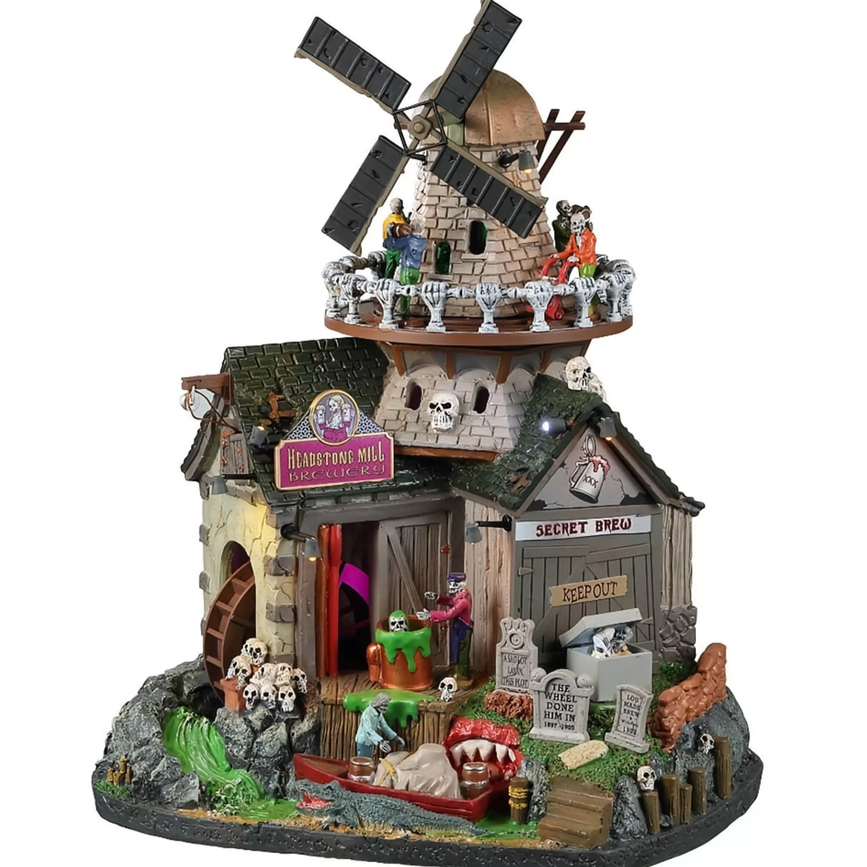 Cheap Lemax Christmas Shop Lemax Spookytown Headstone Mill Brewery