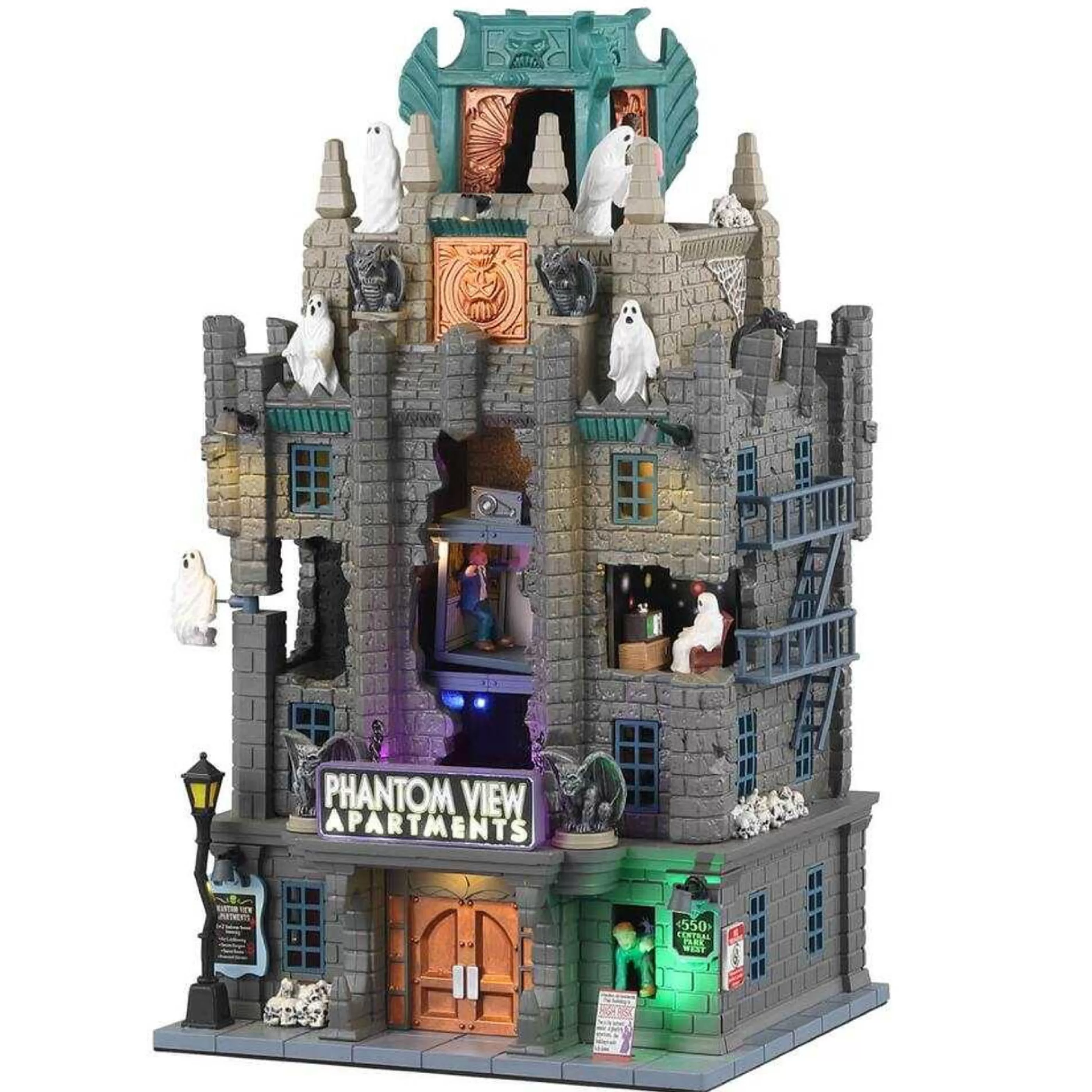 Cheap Lemax Christmas Shop Lemax Spookytown Phantom View Apartments - 32Cm