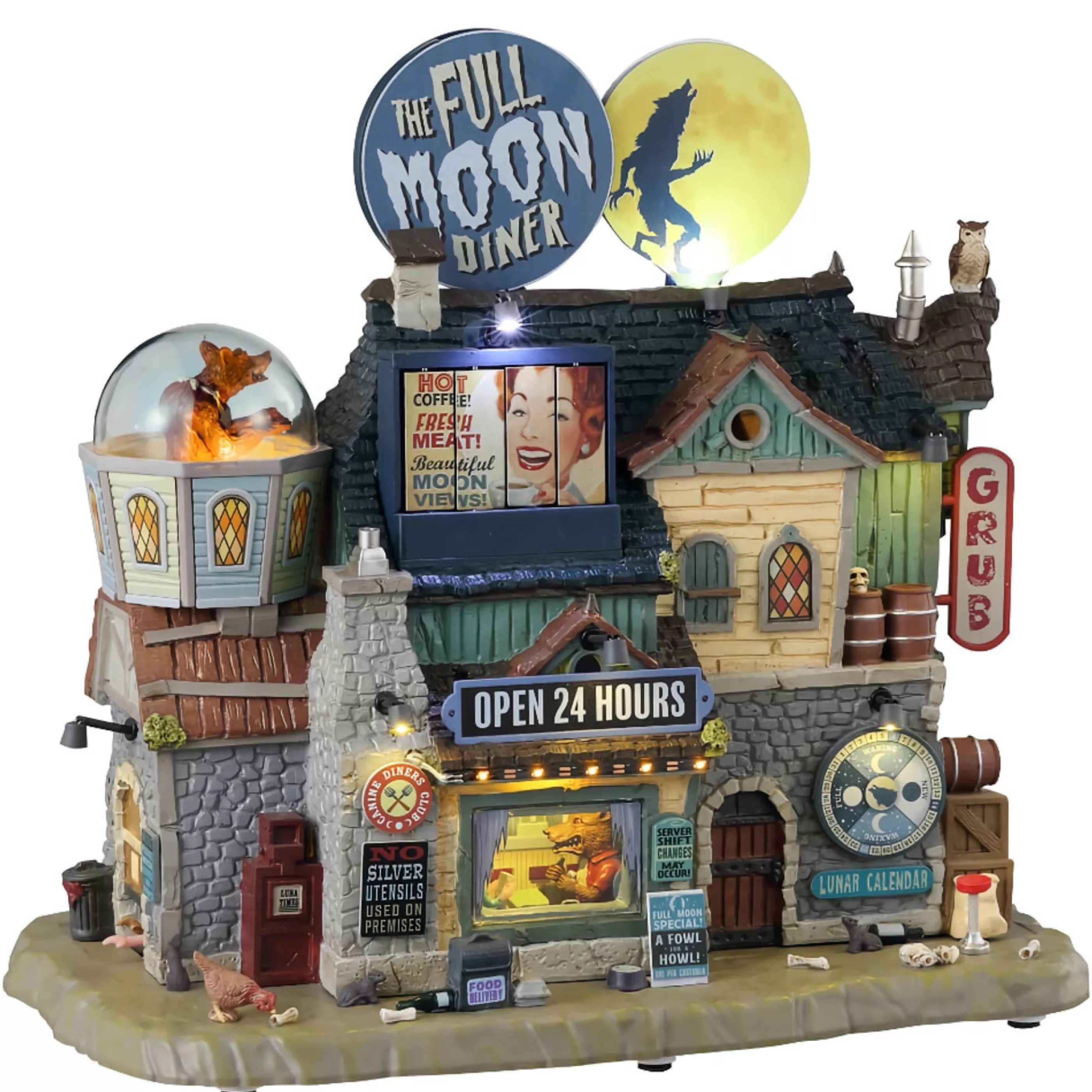 Flash Sale Lemax Christmas Shop Lemax Spookytown The Full Moon Diner - 29Cm