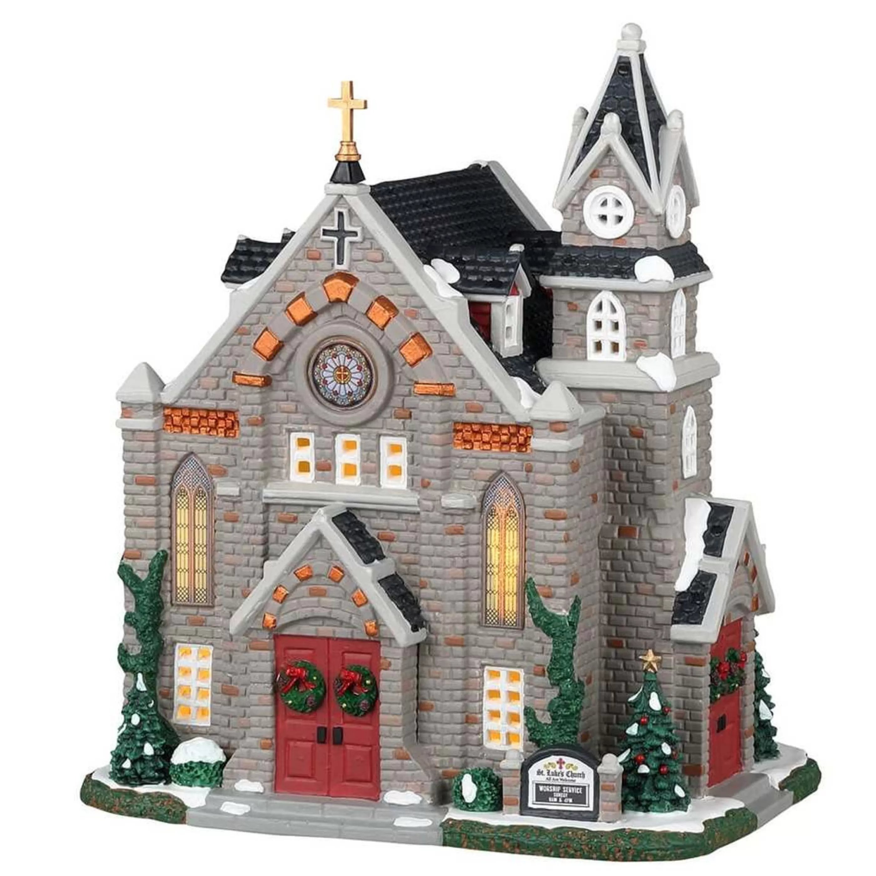 Shop Lemax Christmas Shop Lemax St. Luke's Church - 22.5Cm