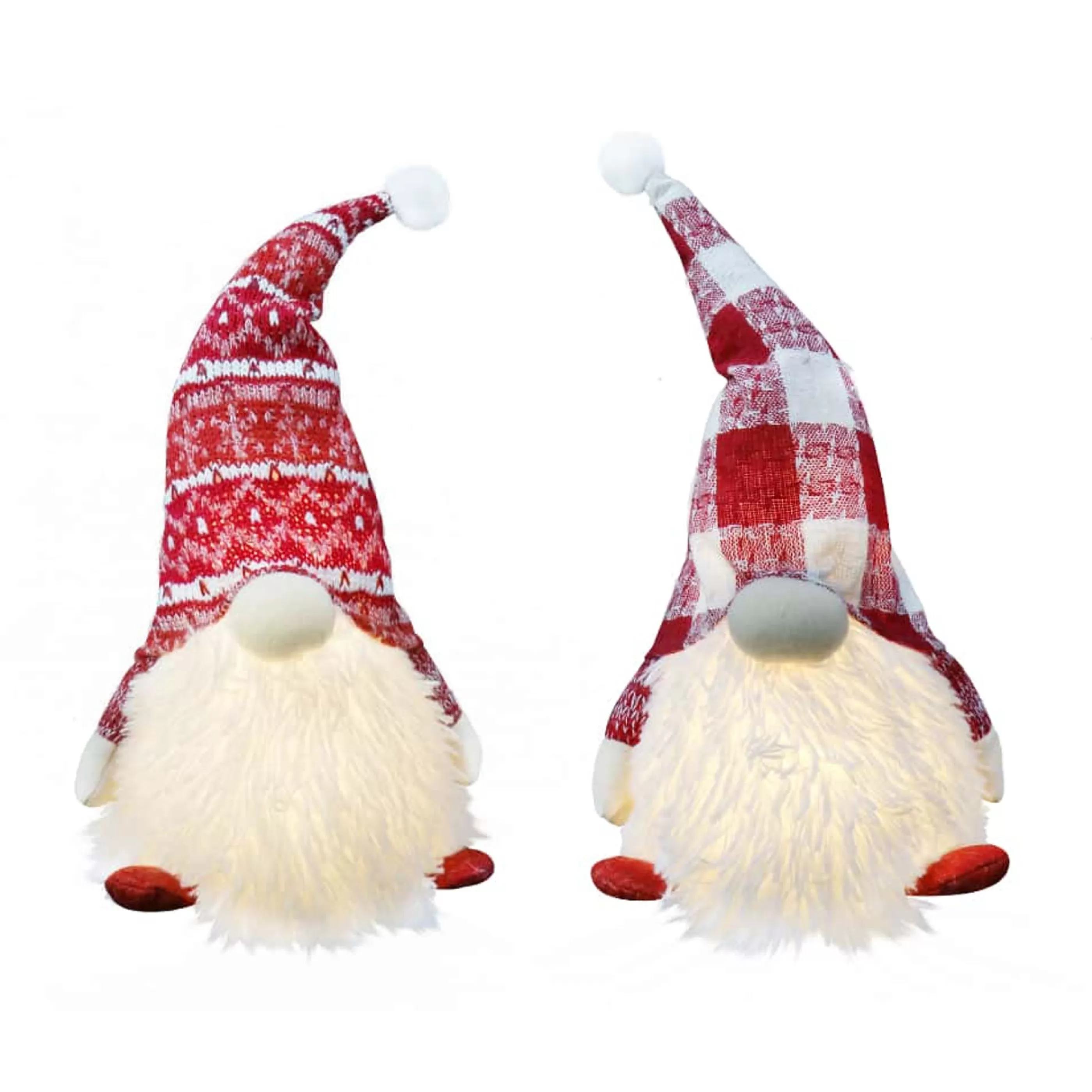 * Table Top Decorations | Light Up Big Beard Gnome (2 Styles) - 40Cm