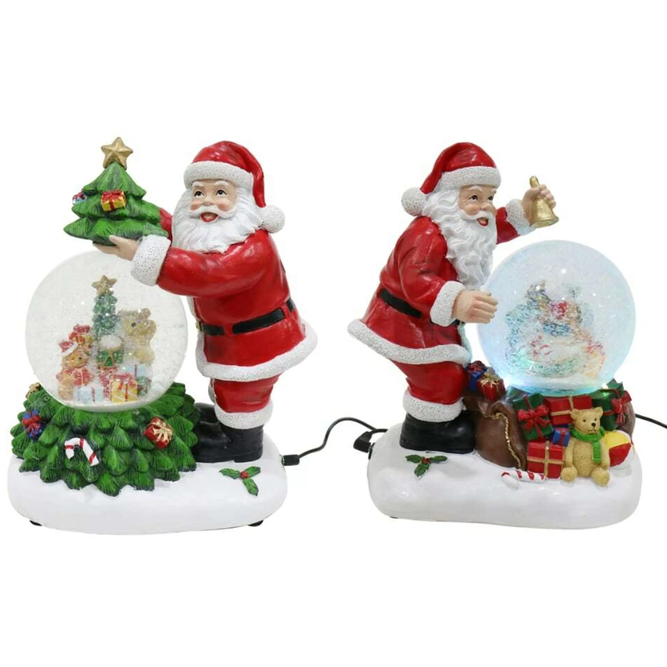 Cheap * Light Up Musical Santa Waterball Scene (2 Styles) - 27Cm