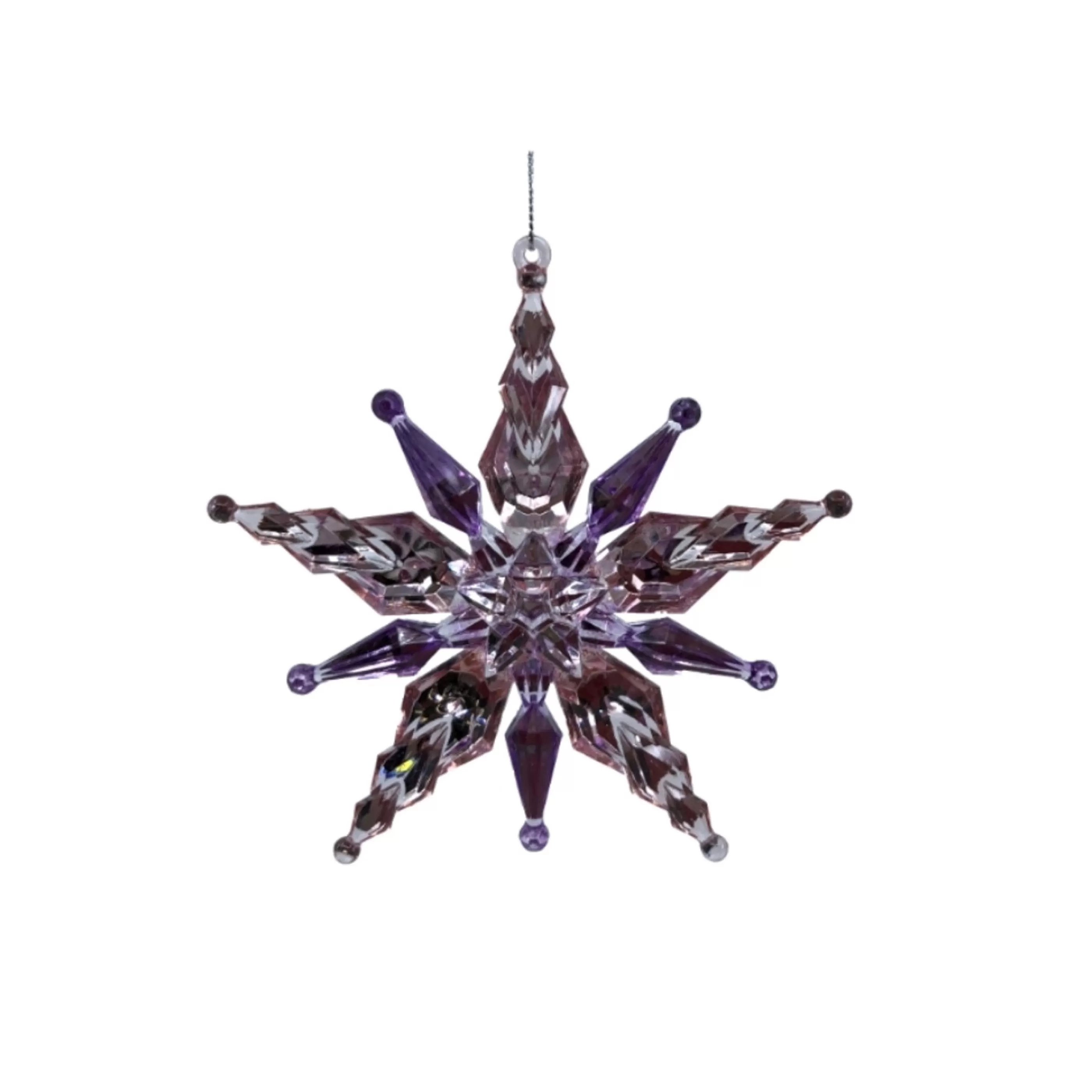 * Hanging Christmas Ornaments | Lilac Acrylic Star Hanging Decoration- 12Cm