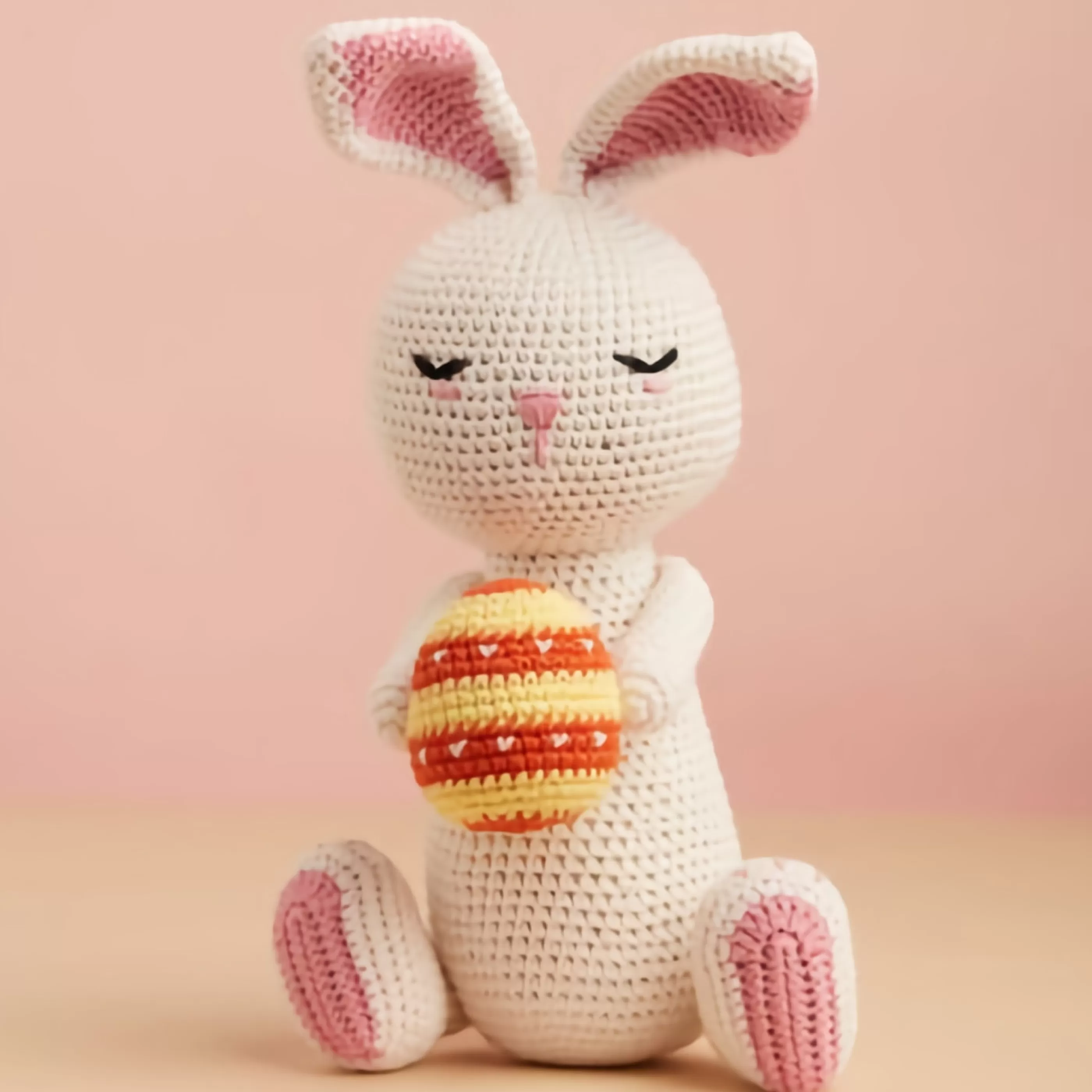 Easter Town Baby's First Christmas | Lily The Bunny Hugging Egg Crochet Animal - 25Cm