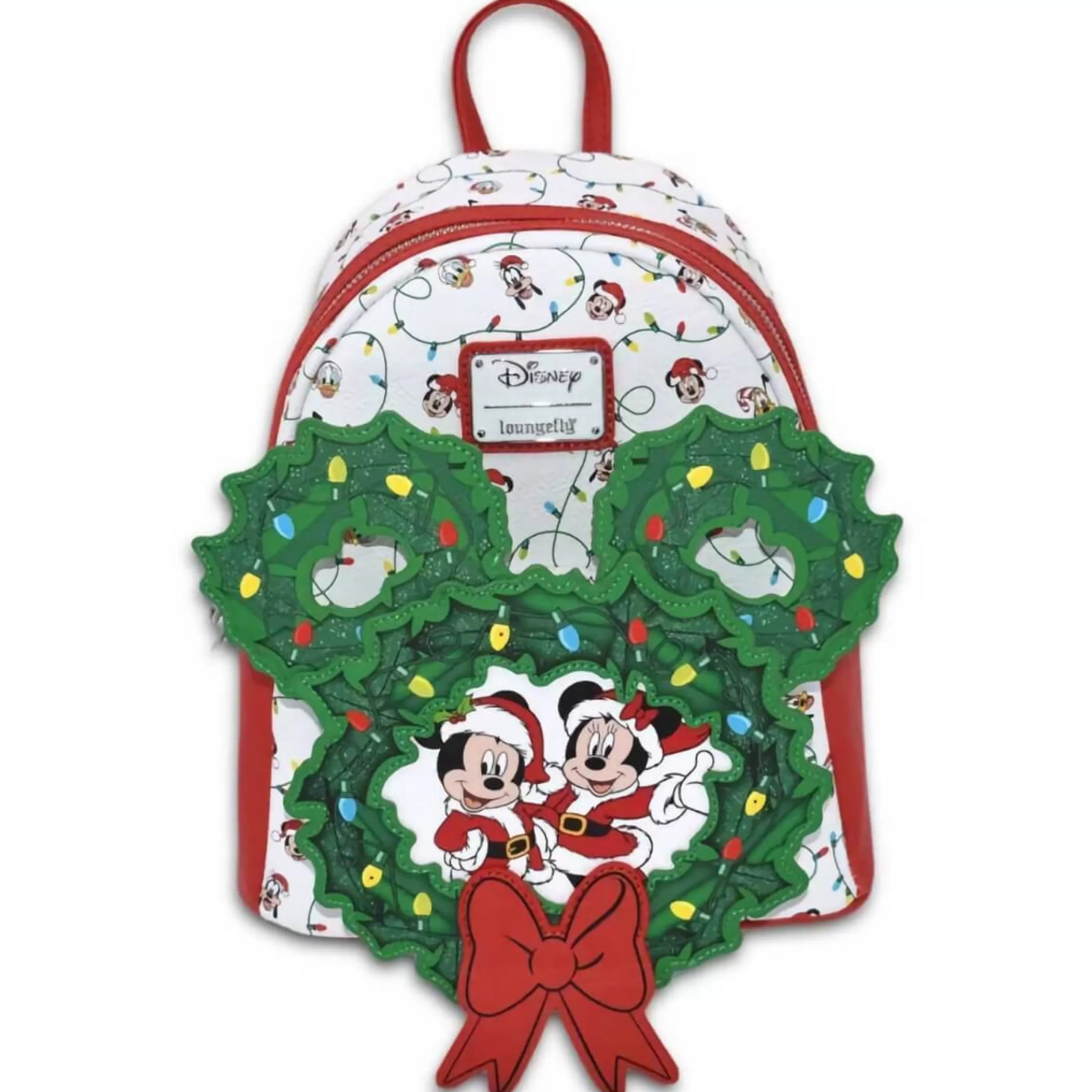 Hot Disney Christmas Decorations Loungefly Mickey Mouse Holiday Wreath Mini Backpack - 69Cm