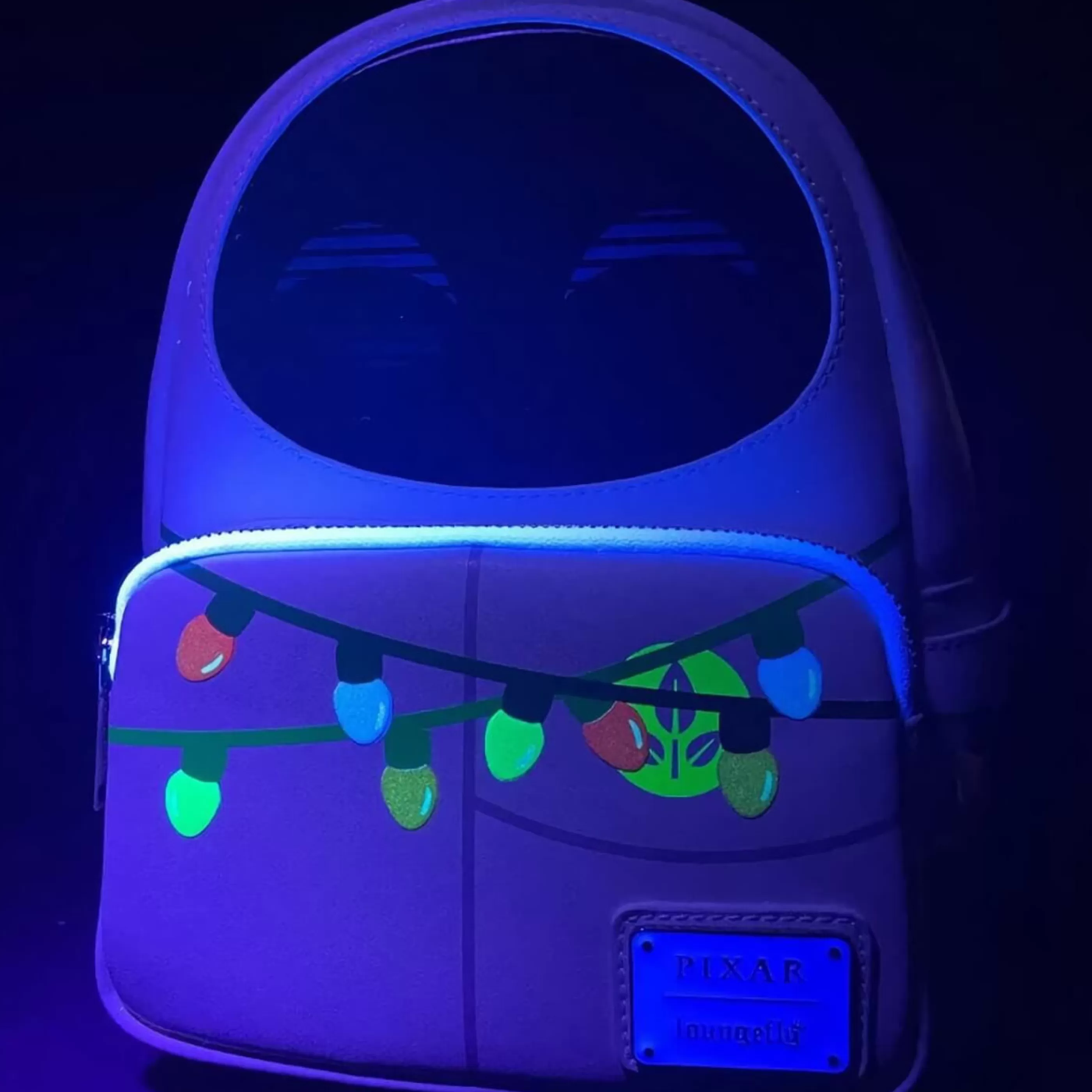 New Disney Christmas Decorations Loungefly Wall-E Eve Christmas Lights Mini Backpack - 27Cm