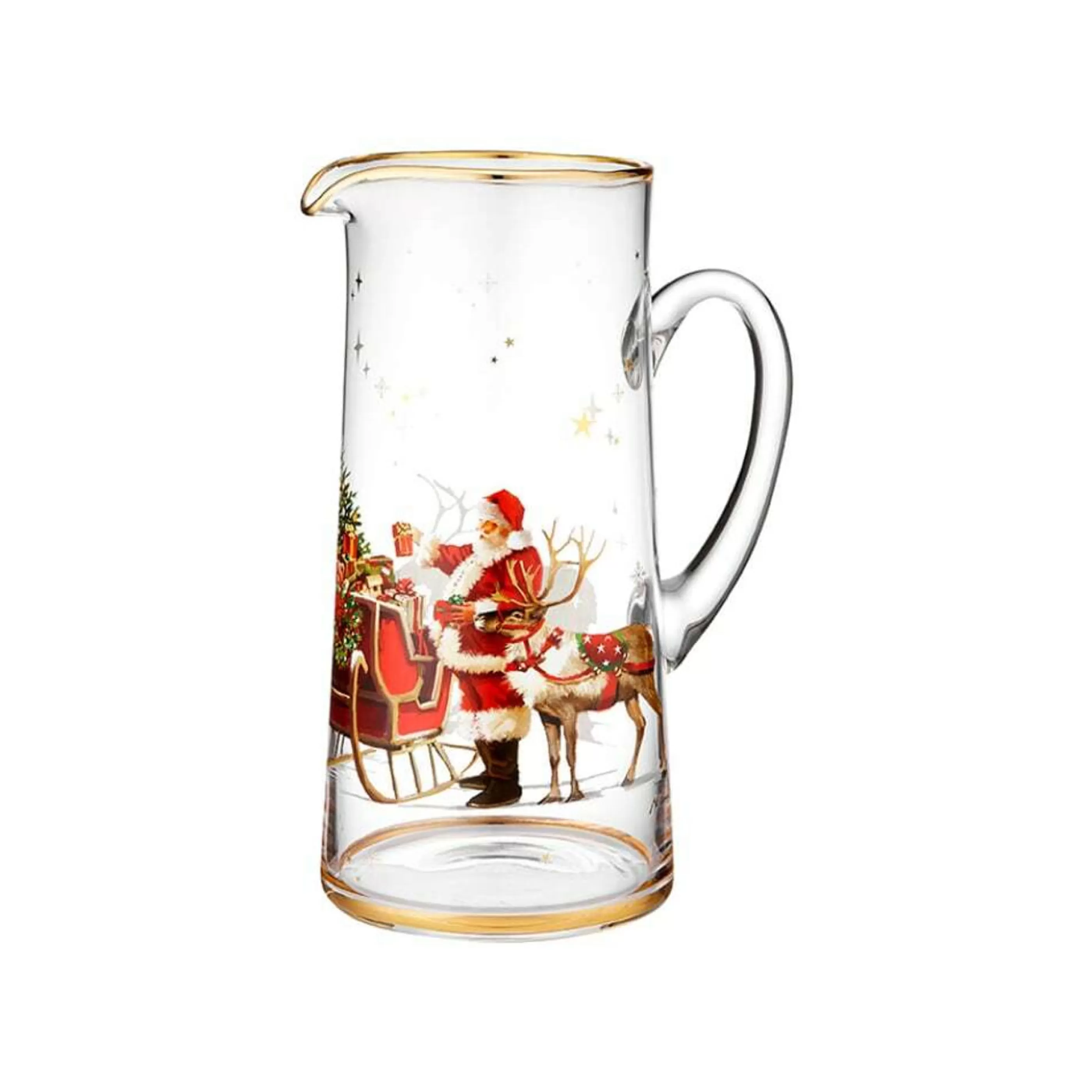 Hot Ladelle Ashdene Magic Of Christmas Glass Jug - 25Cm