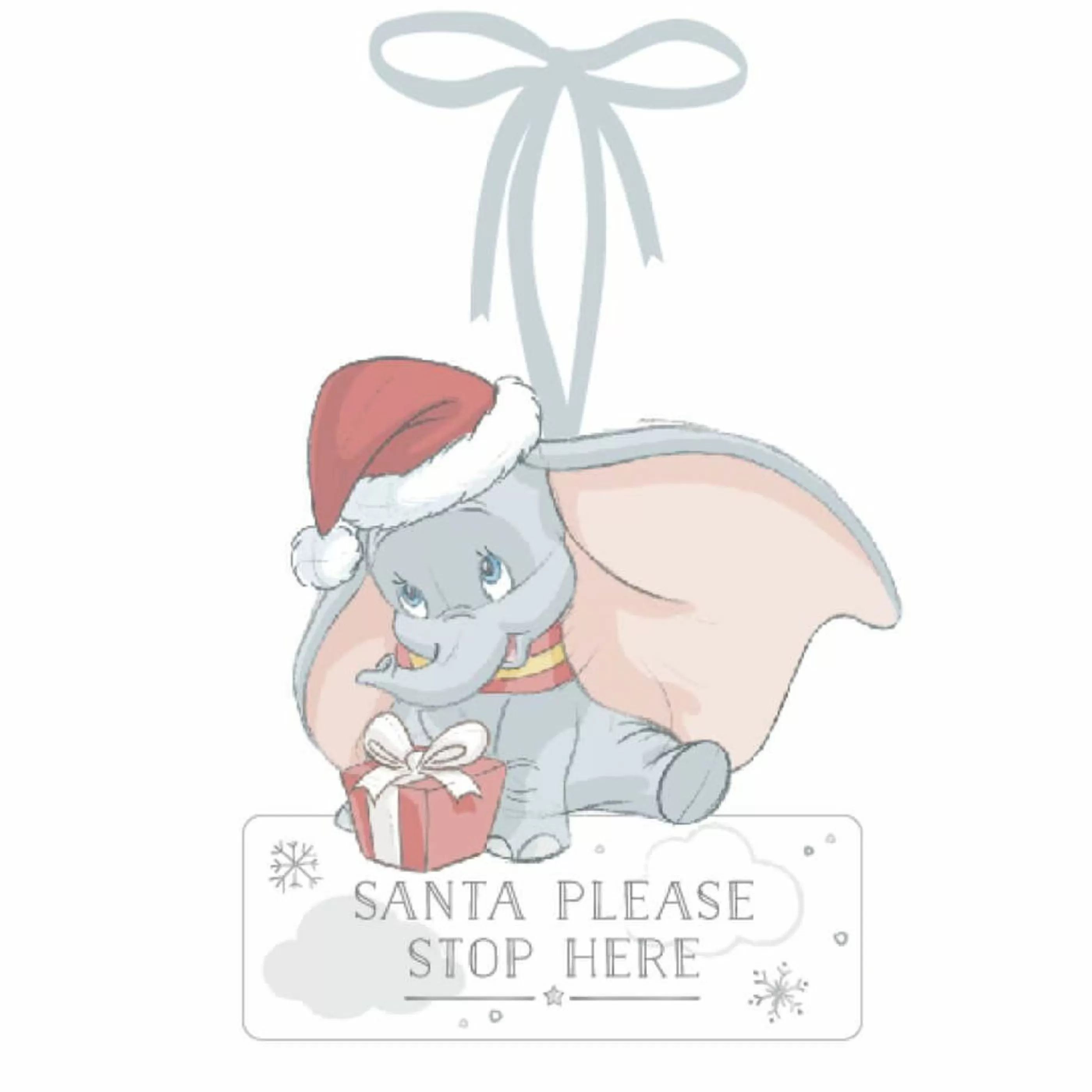 * Hanging Christmas Ornaments | Magical Christmas Plaque 'santa Please Stop Here' - 16Cm