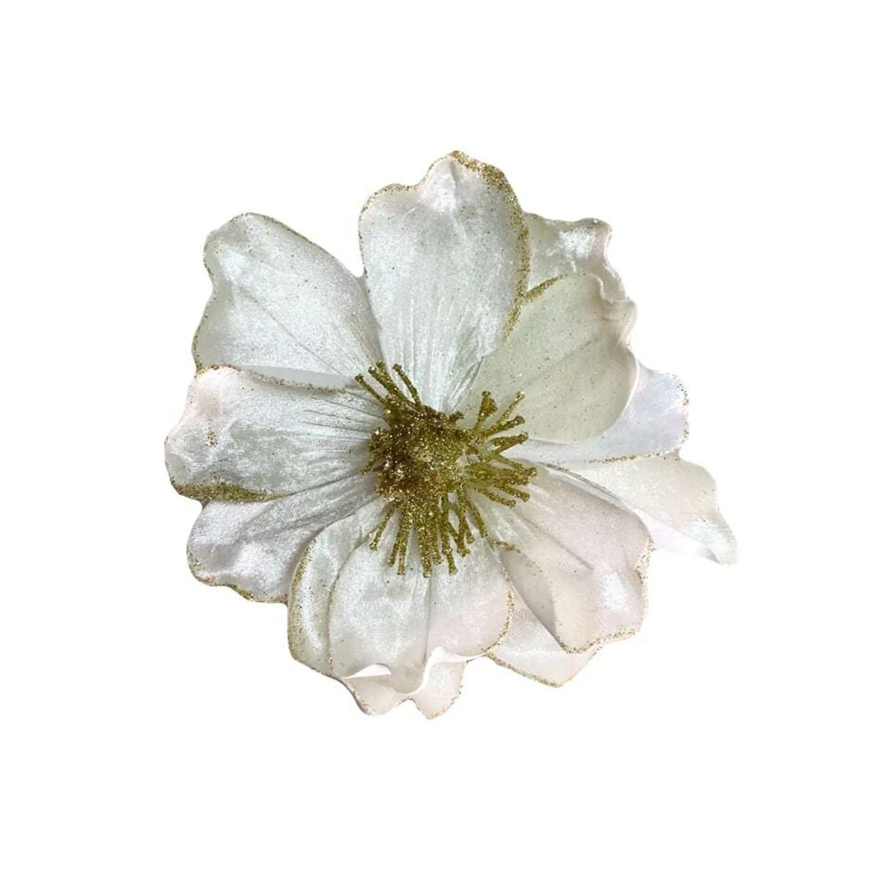 * Floristry | Magnolia Cream With Clip - 21Cm