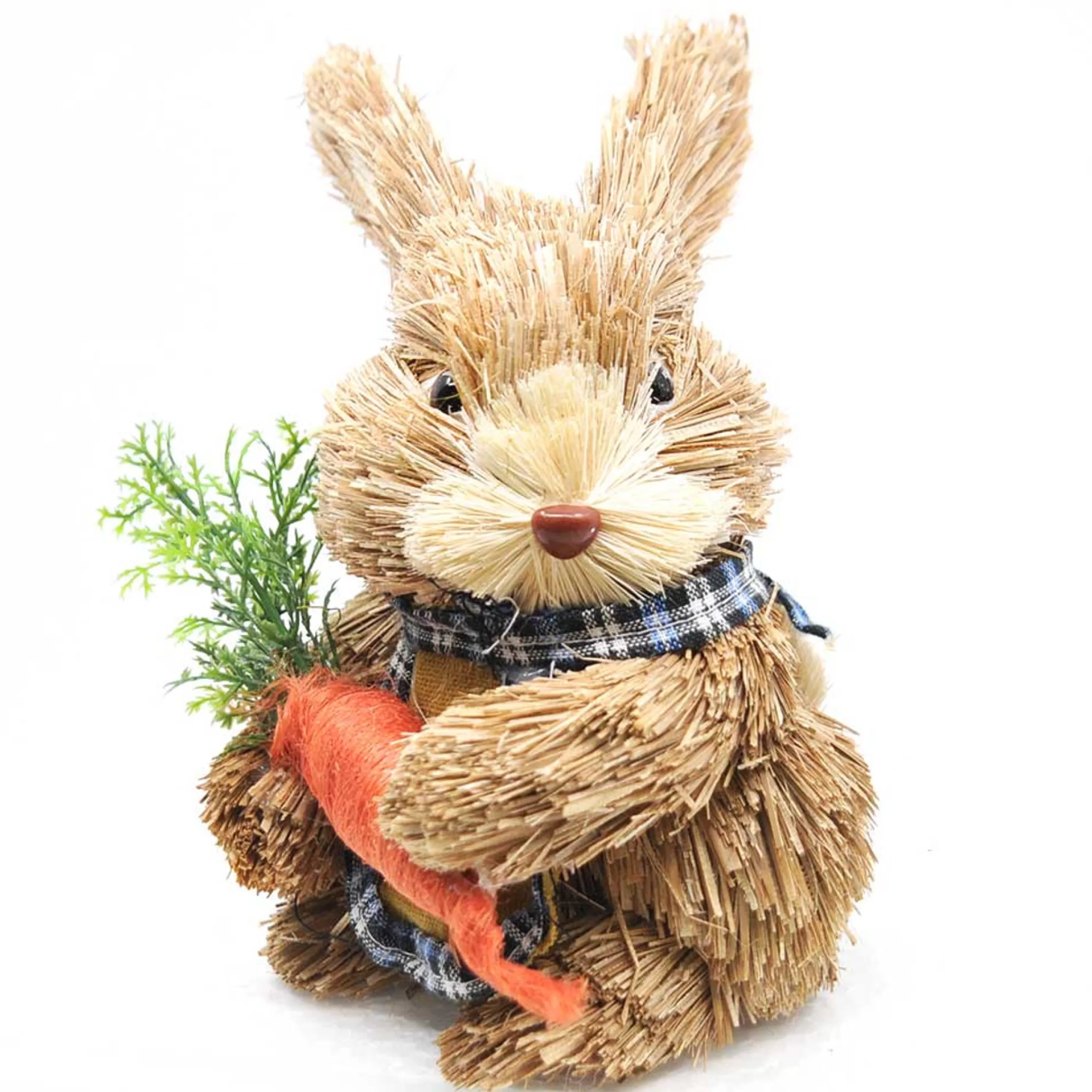 Best Easter Town Male Bunny Rabbit With Blue Check Tie -17Cm