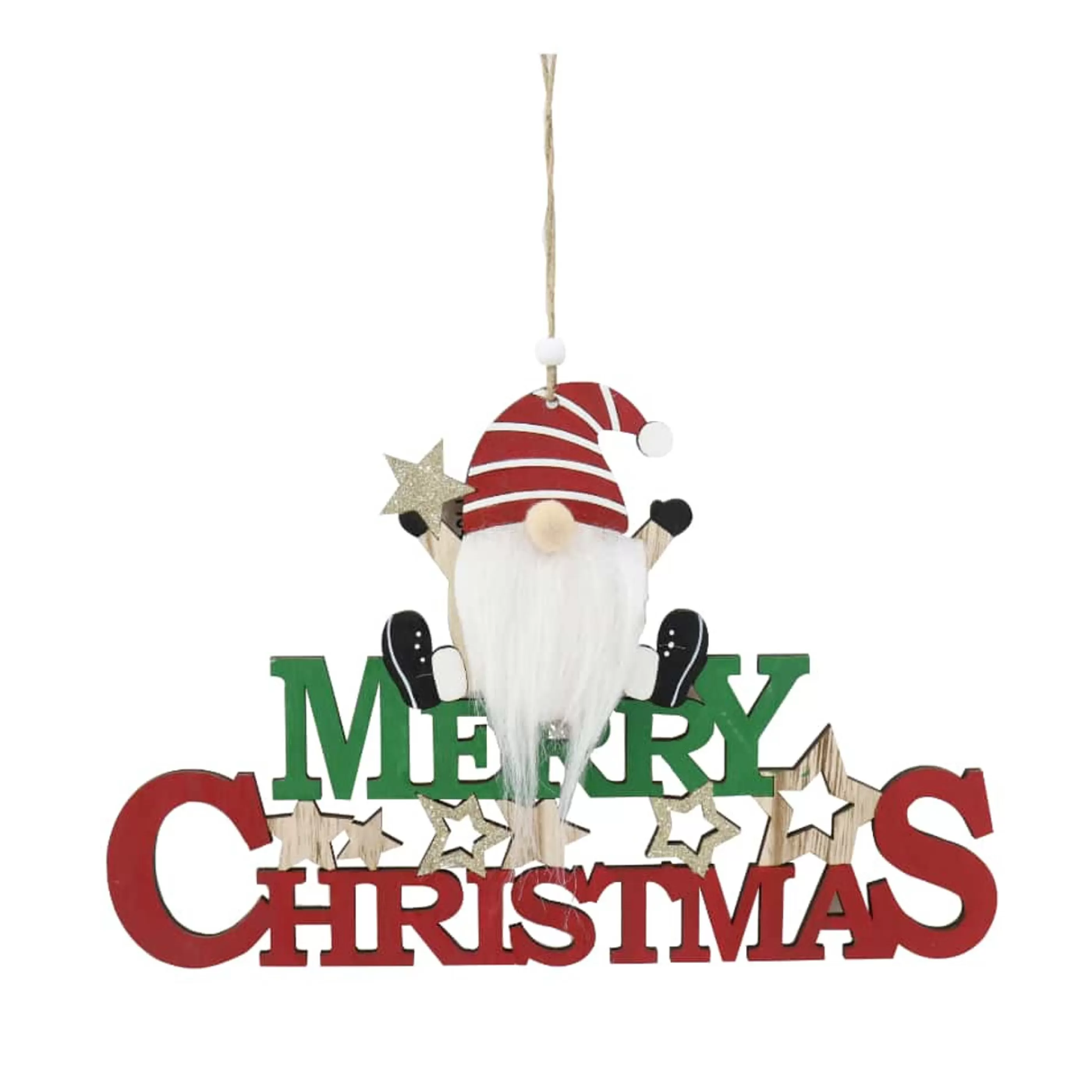 * Wall Signs & Decorations | Merry Christmas Gnome Sign - 30Cm