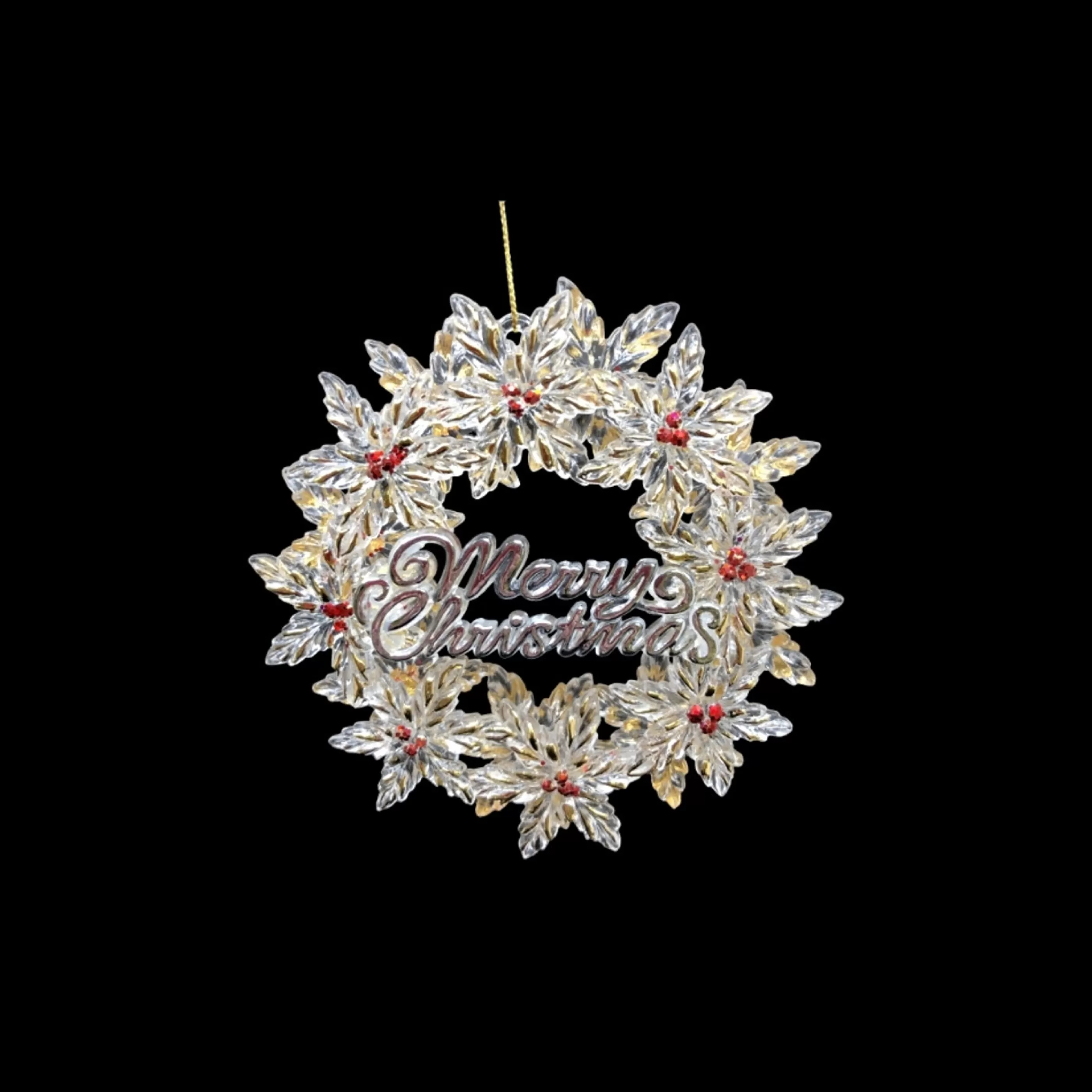 * Hanging Christmas Ornaments | Merry Christmas Wreath Hanging Decoration - 13Cm