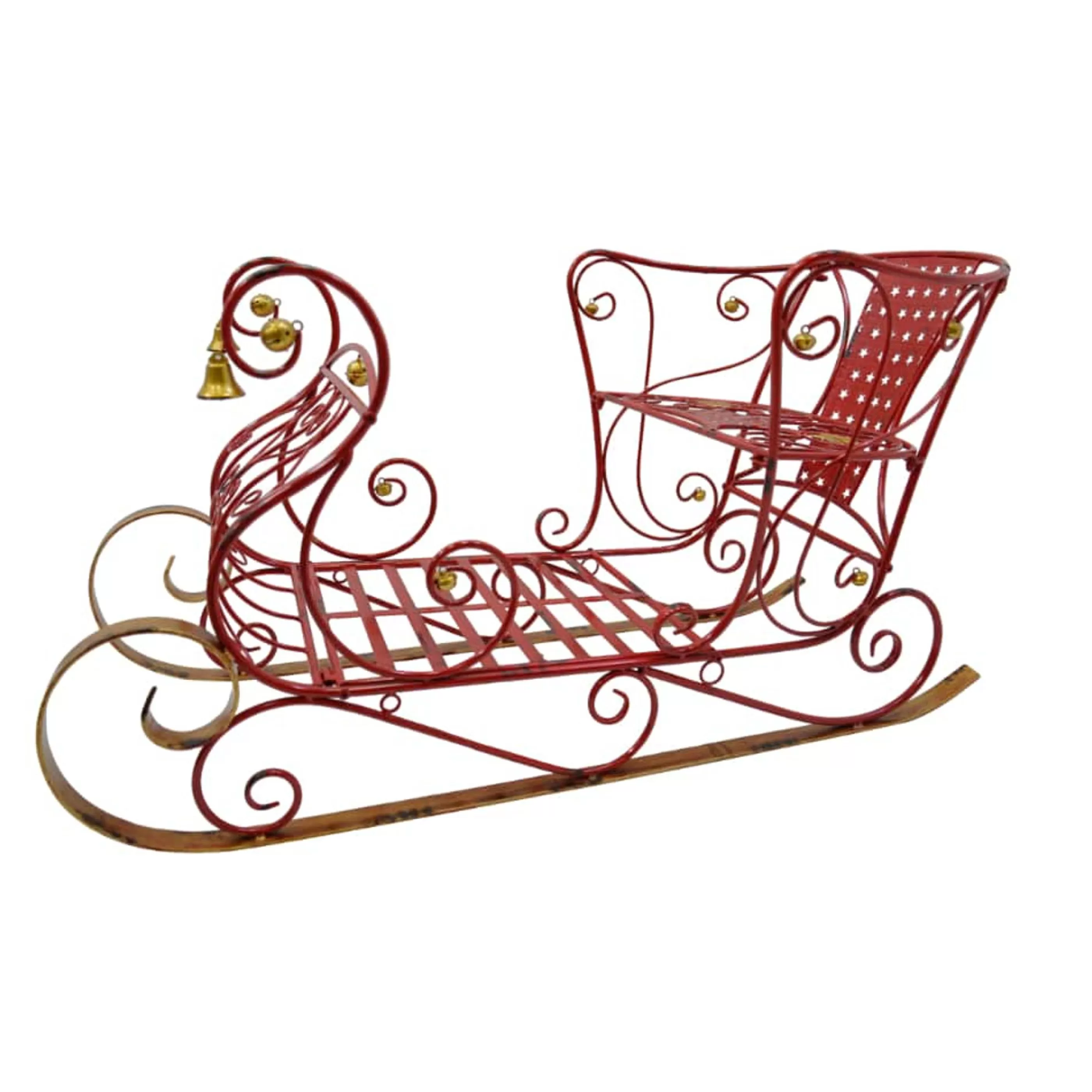 * Table Top Decorations | Metal Sleigh With Bells - 107Cm