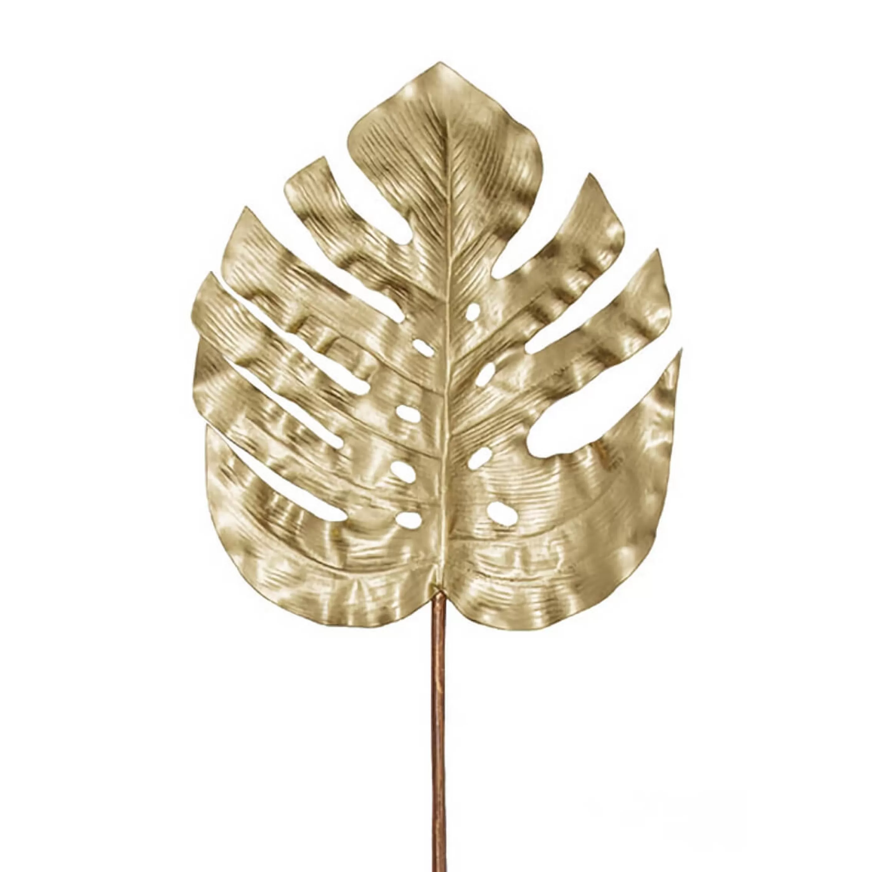 * Floristry | Metallic Champagne Gold Monstera Split Philo Leaf - 89Cm