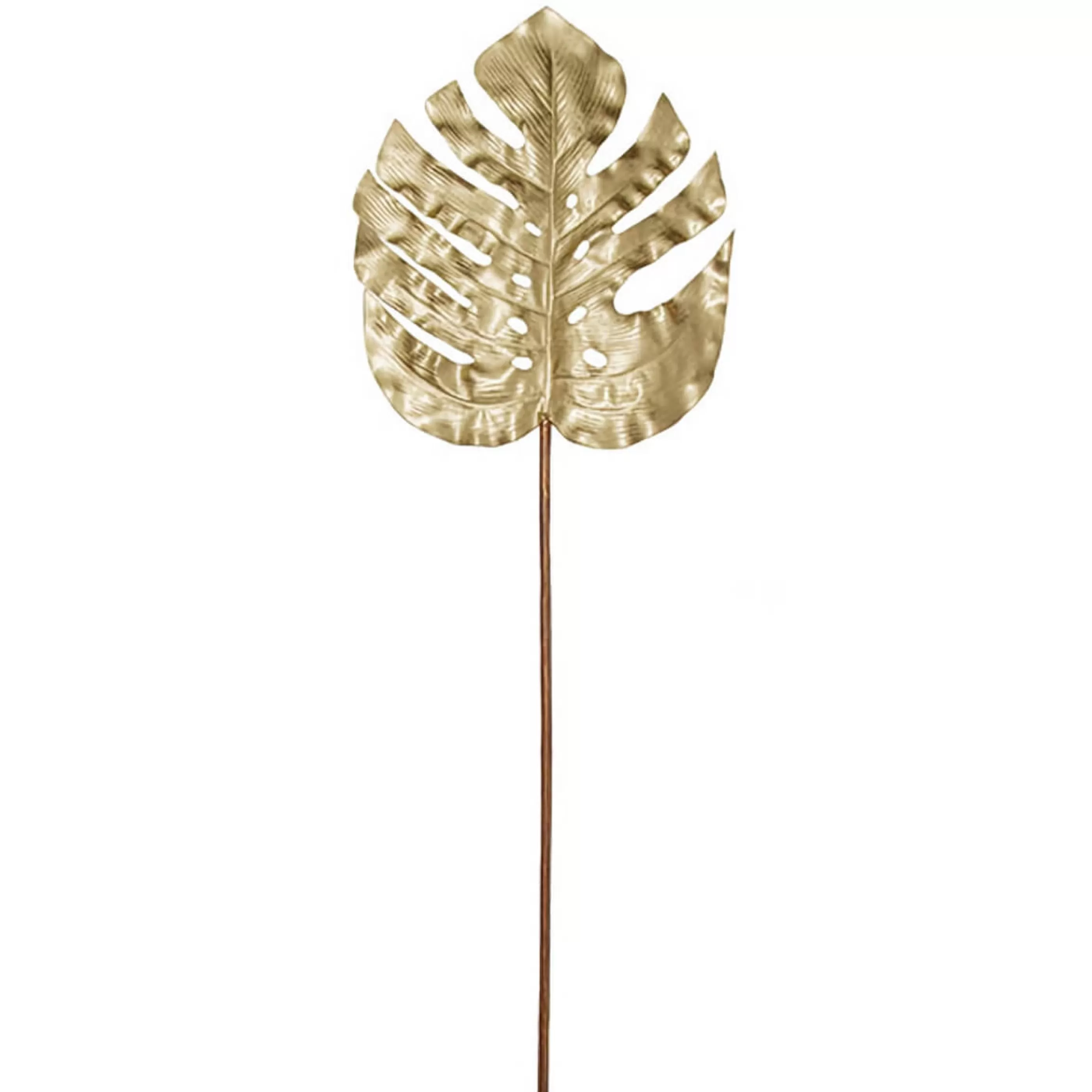 * Floristry | Metallic Champagne Gold Monstera Split Philo Leaf - 89Cm