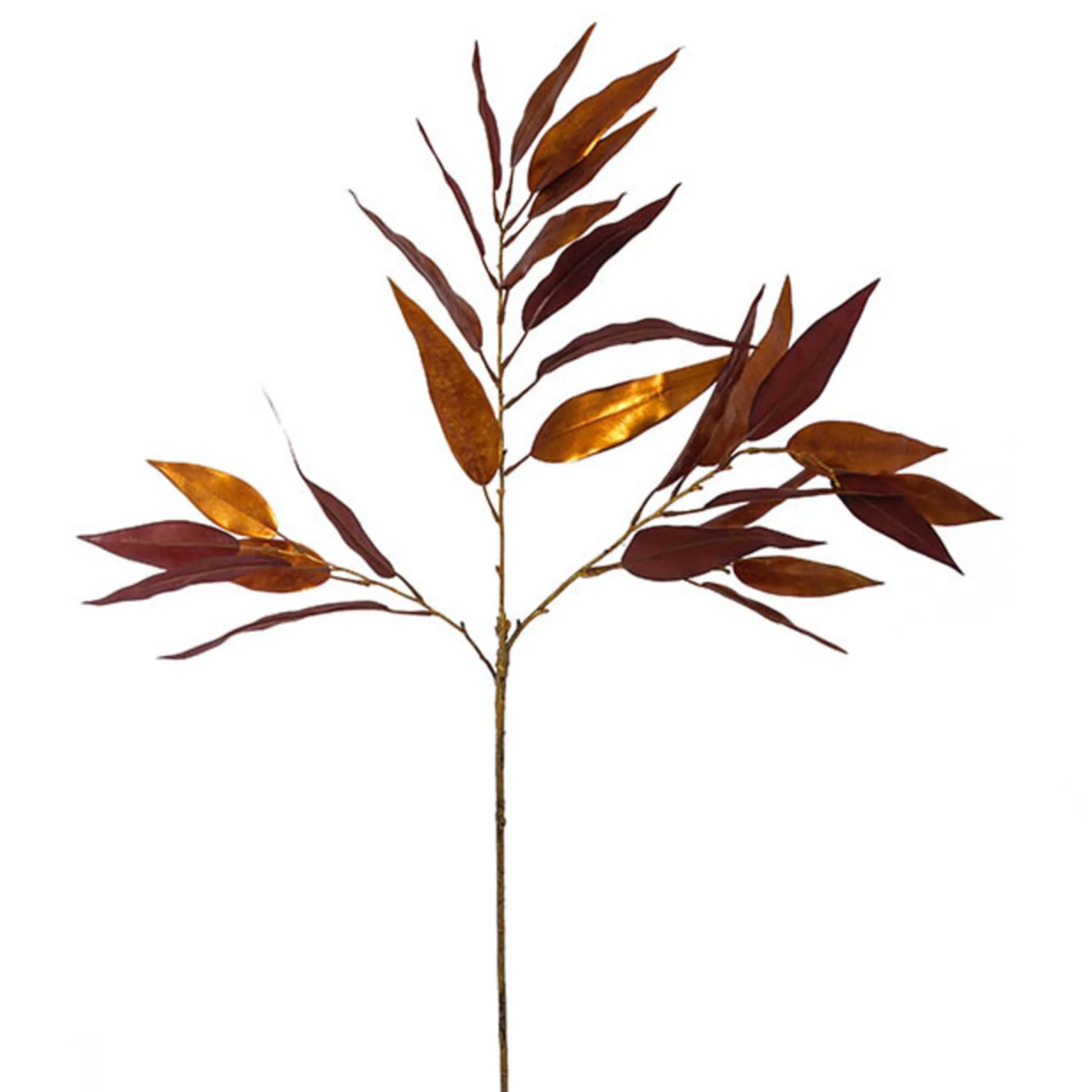 * Floristry | Metallic Copper Willow Eucalyptus Leaves Spray - 90Cm