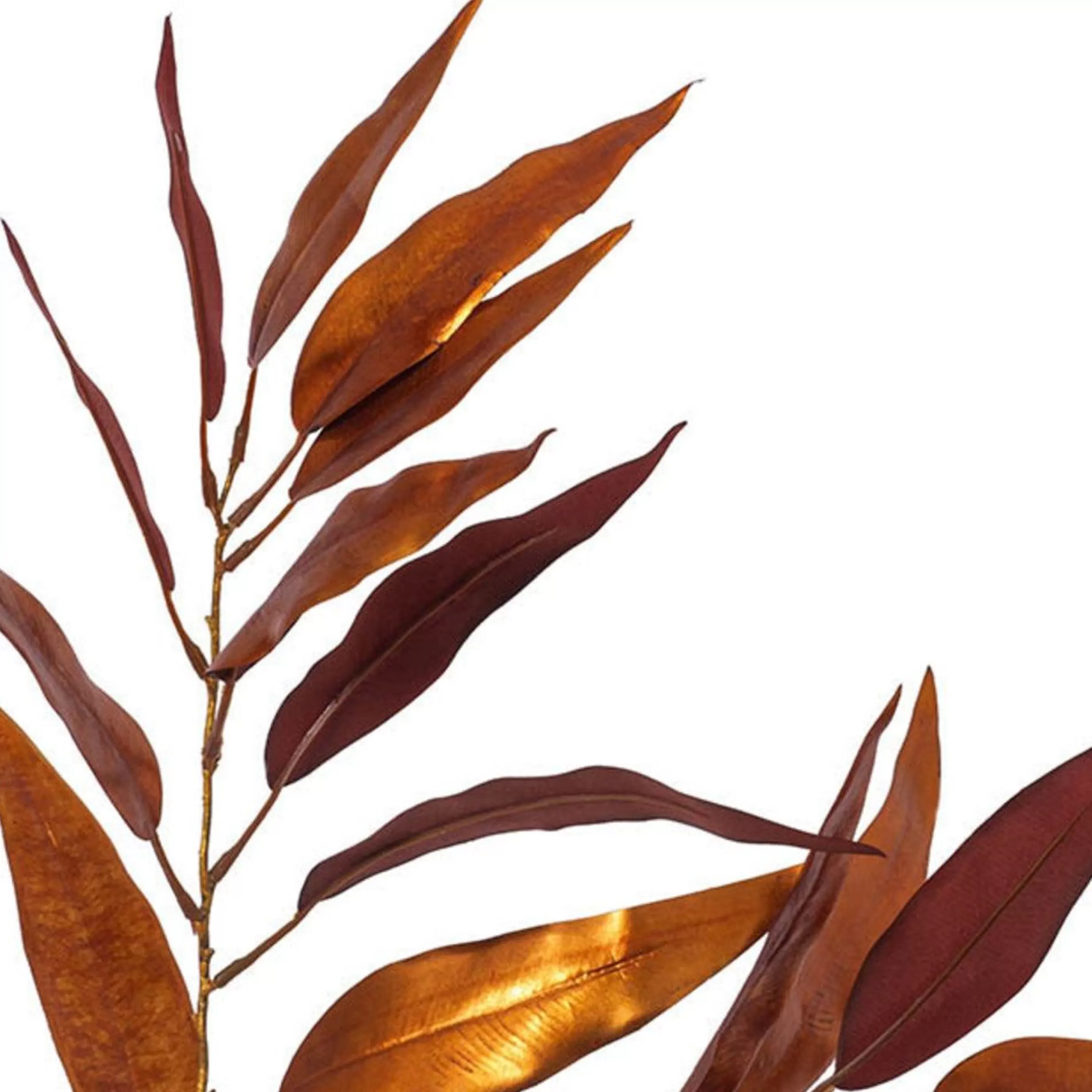 * Floristry | Metallic Copper Willow Eucalyptus Leaves Spray - 90Cm