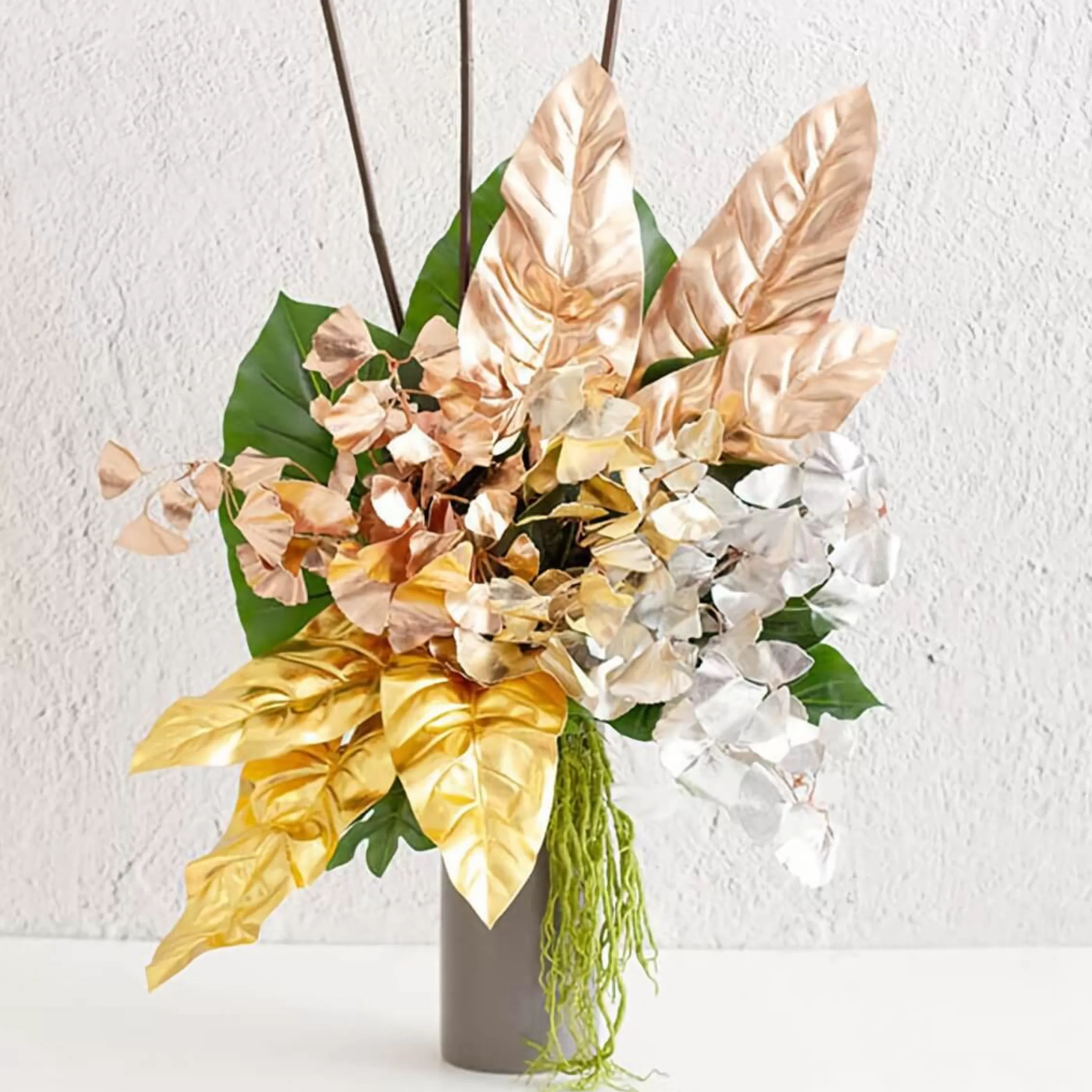 * Floristry | Metallic Gold Monstera Philo Leaf - 84Cm