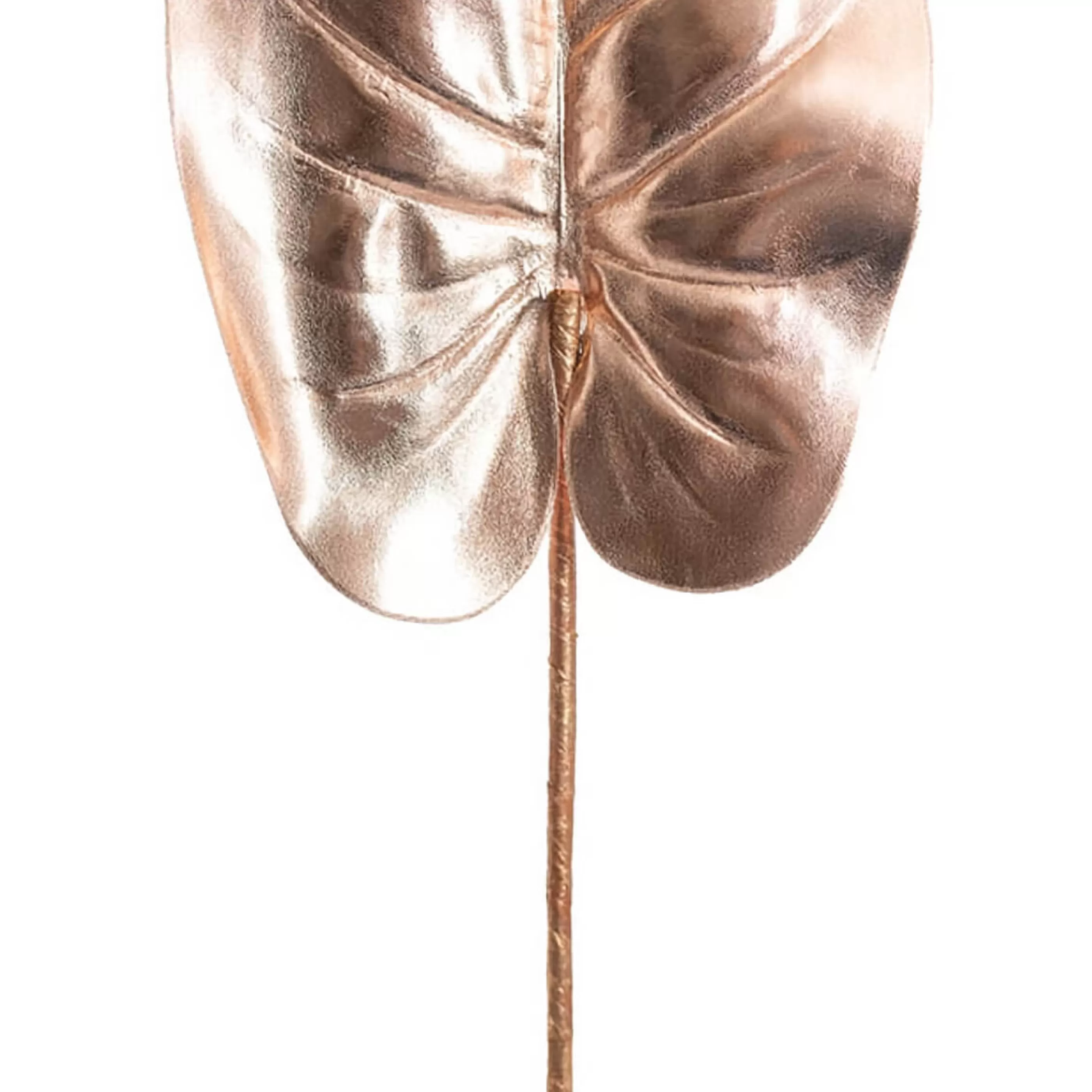 * Floristry | Metallic Rose Gold Monstera Philo Leaf - 84Cm