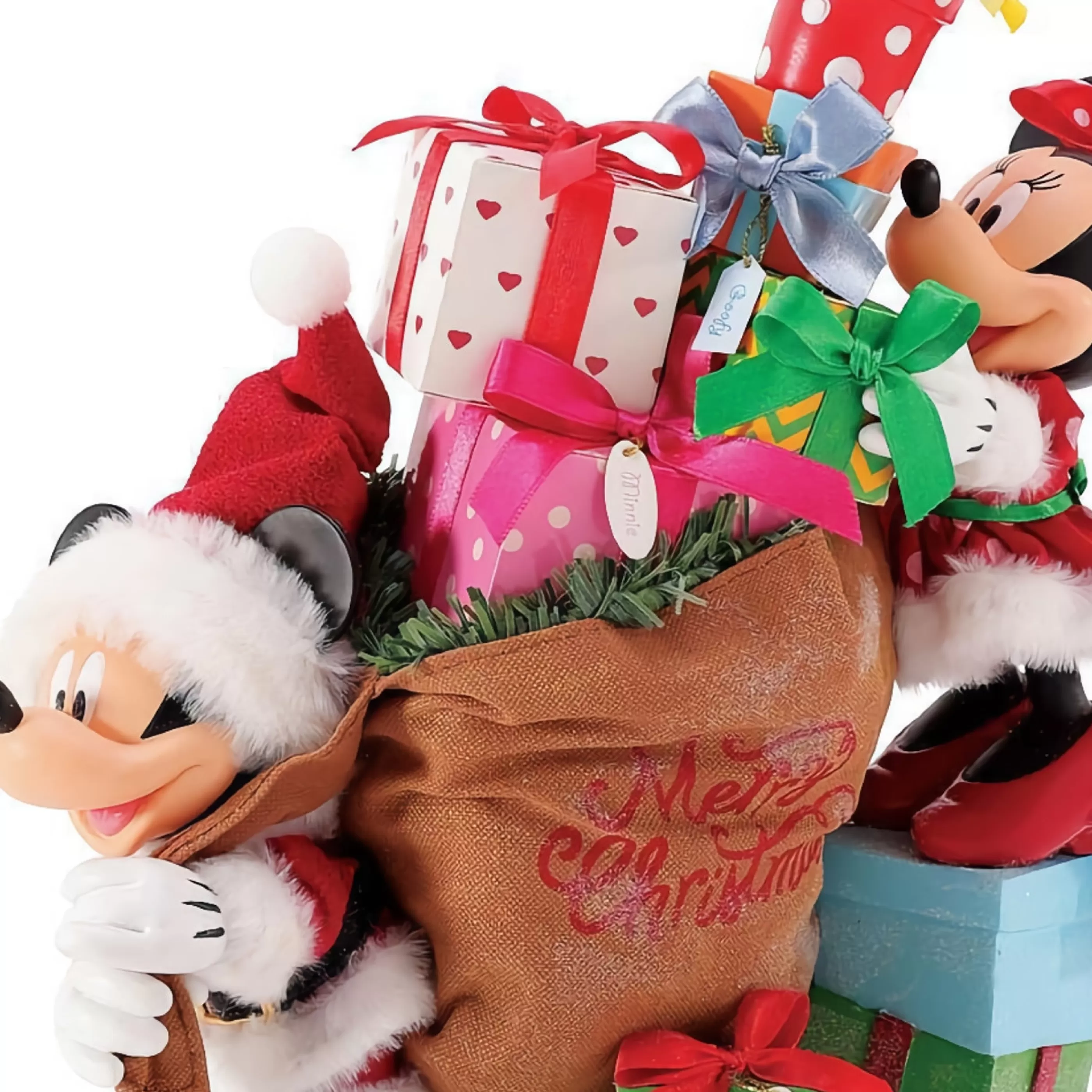 Disney Christmas Decorations Table Top Decorations | Mickey And Minnie Christmas Eve - 24Cm