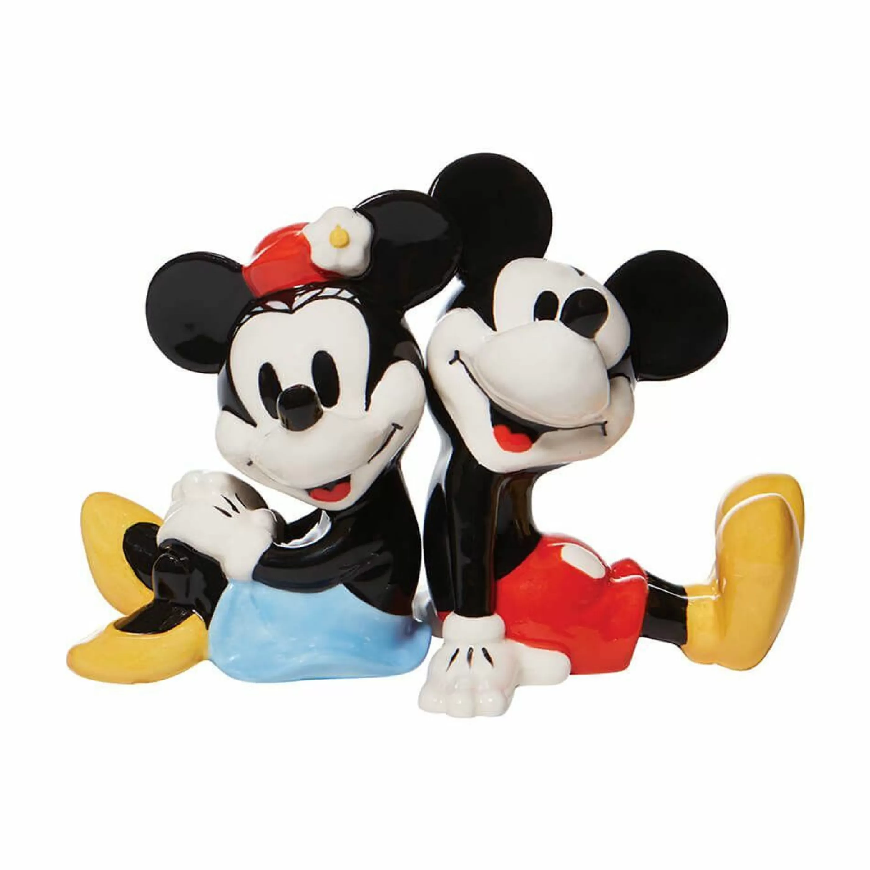 Disney Christmas Decorations Table Top Decorations | Mickey And Minnie Salt And Pepper Shaker Set - 9Cm