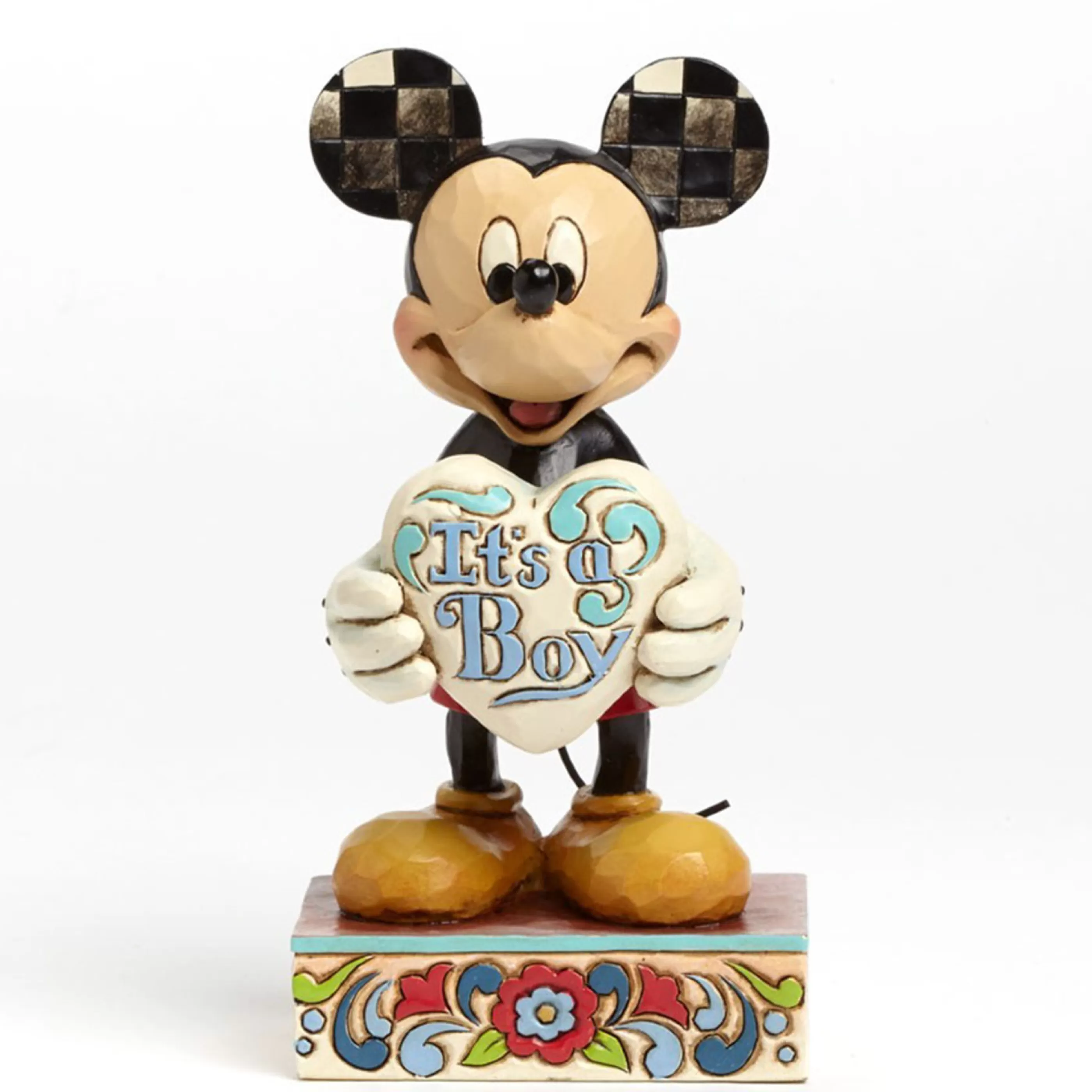 Jim Shore Table Top Decorations | Mickey Mouse It's A Boy Figurine - 15.5Cm