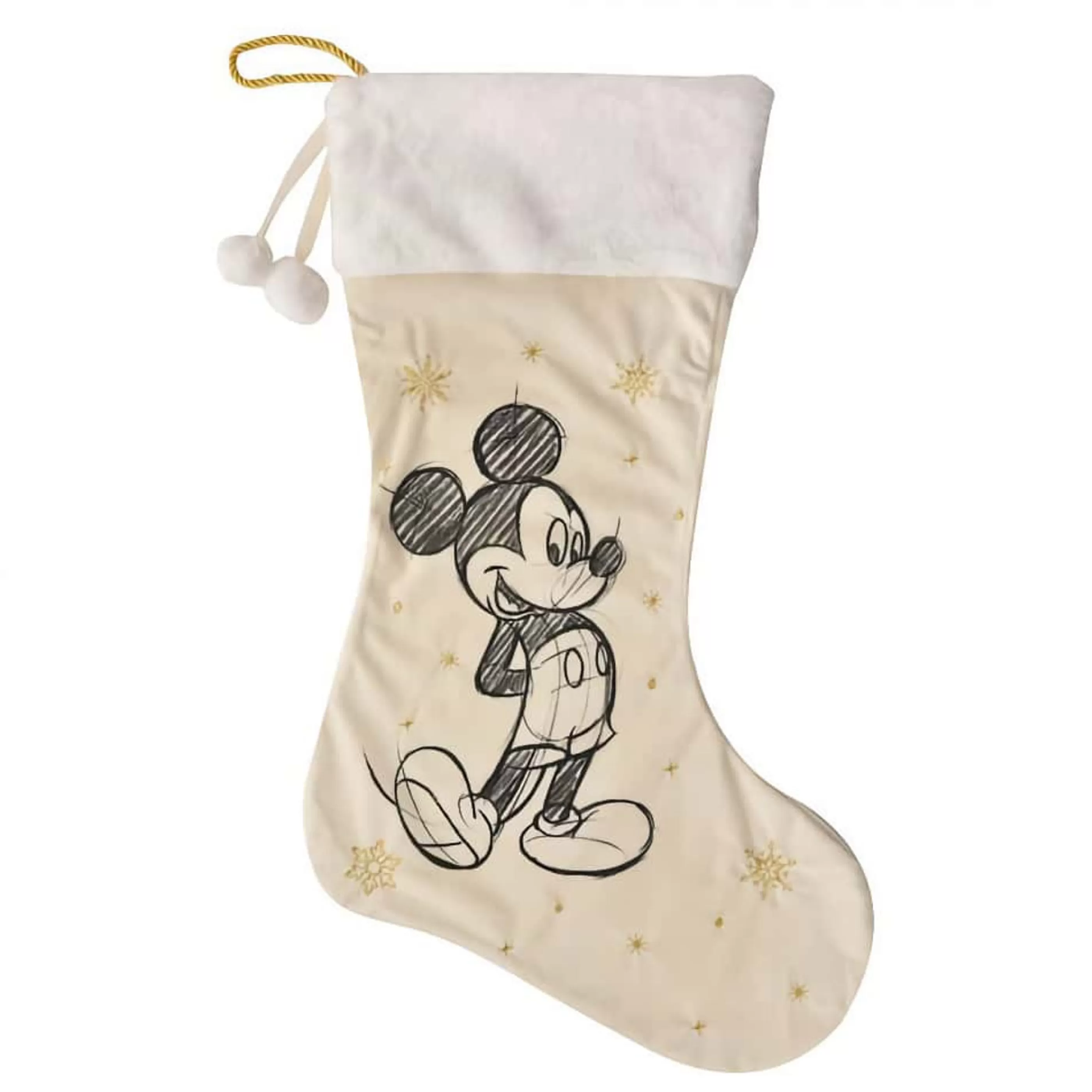 Clearance Disney Christmas Decorations Mickey Mouse White Christmas. Stocking - 62Cm