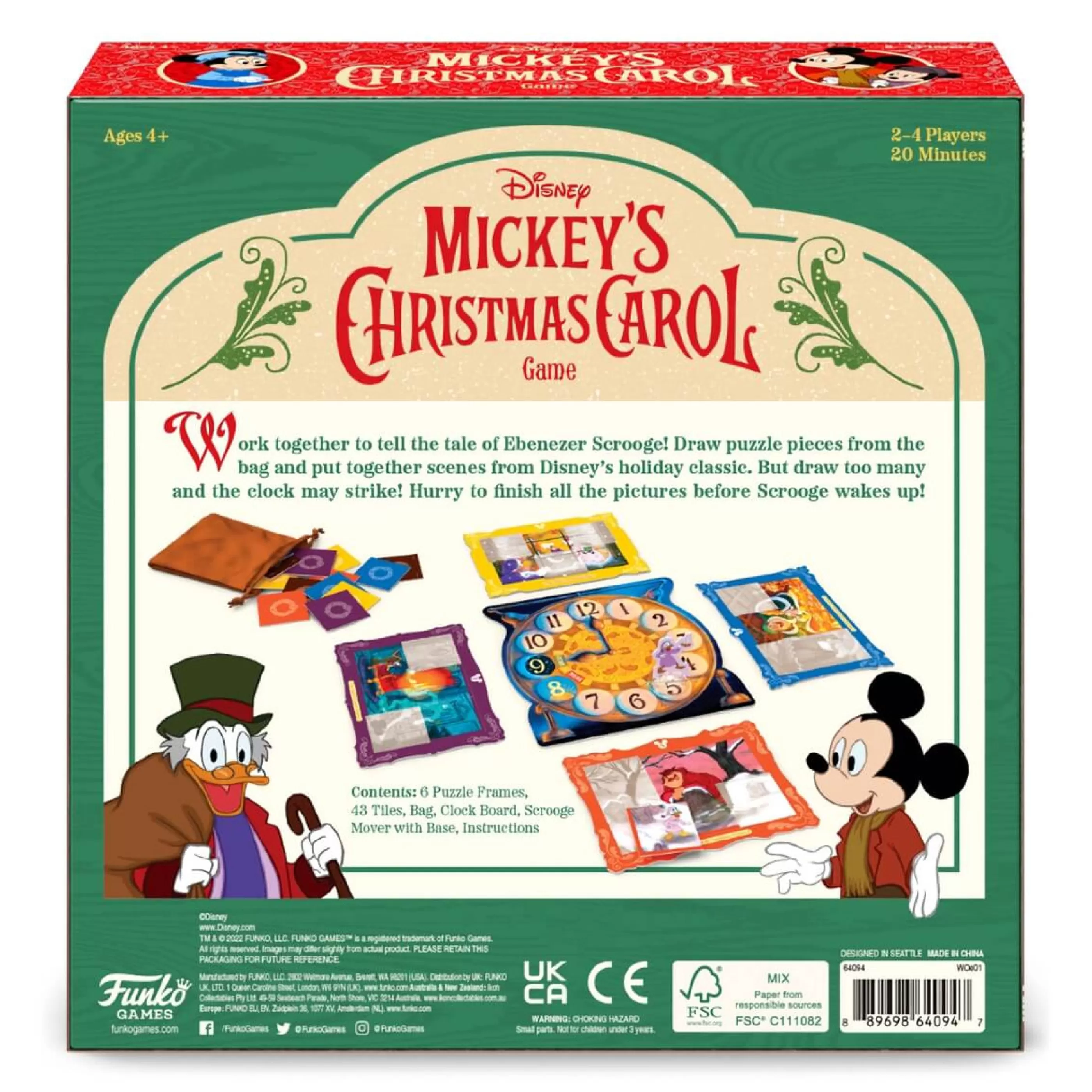 Hot Disney Christmas Decorations Mickey's Christmas Carol Holiday Game