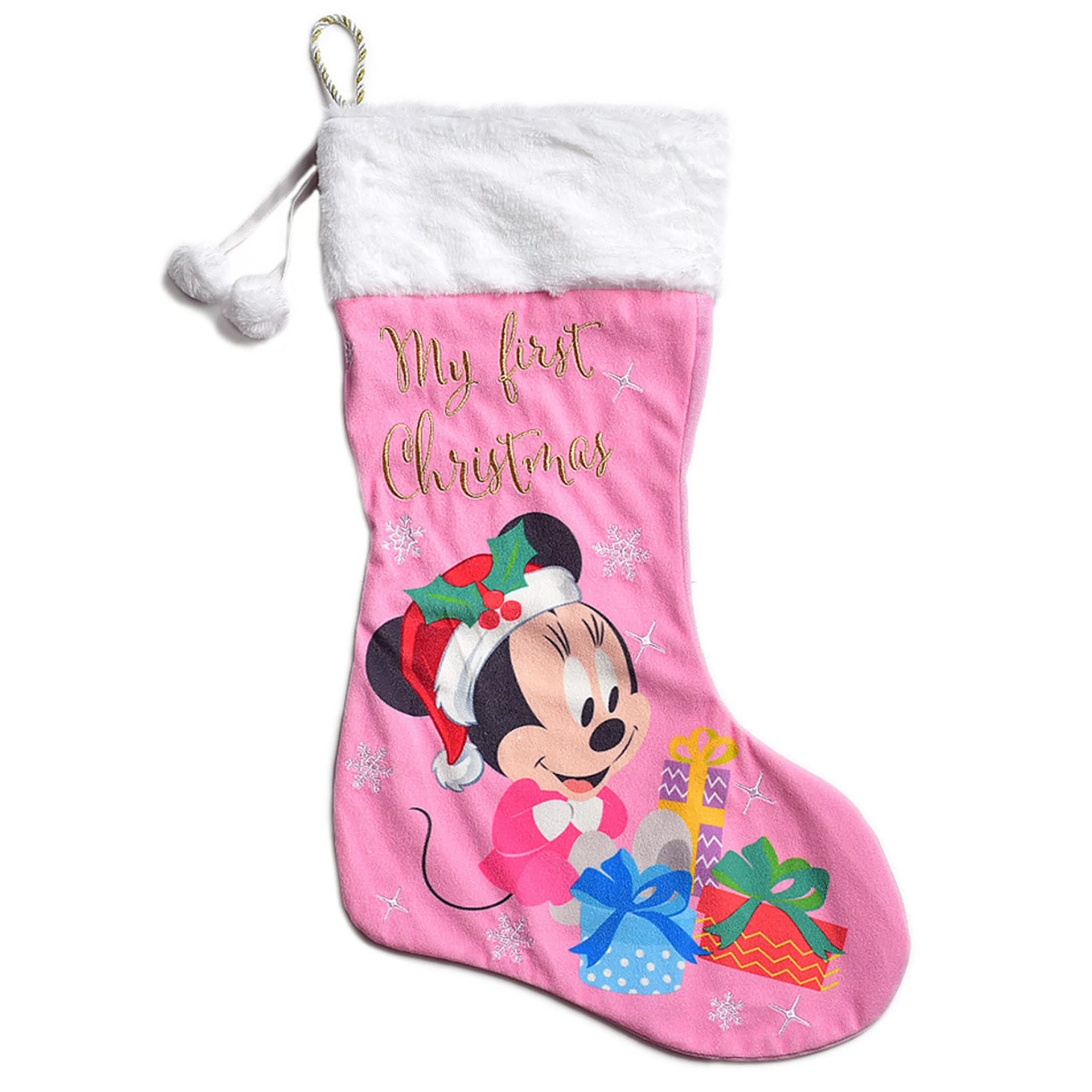 Store Disney Christmas Decorations Minnie Mouse My First Christmas Stocking -70Cm