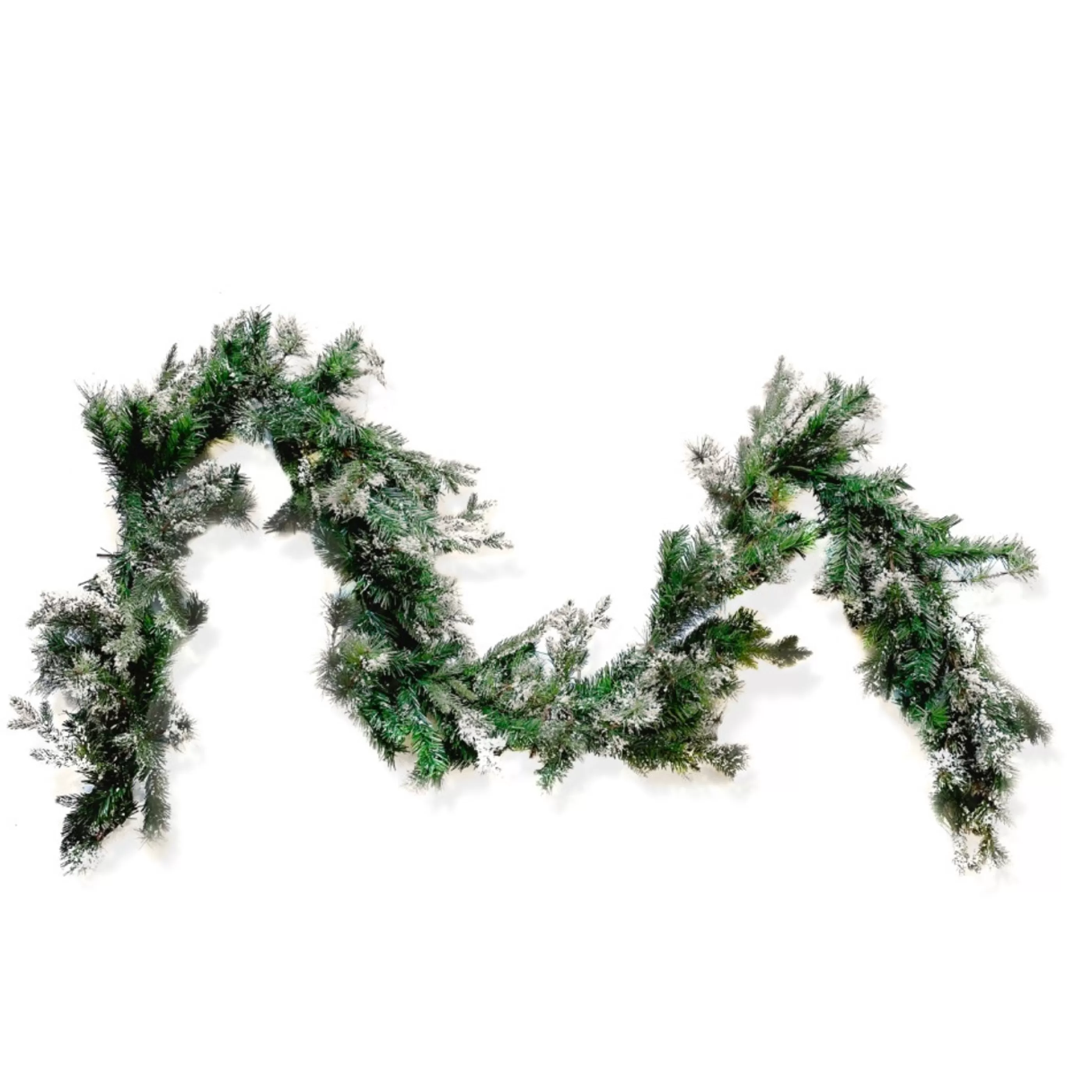 * Garlands | Mixed Pine Needle Garland With Snow Cover - 270Cm