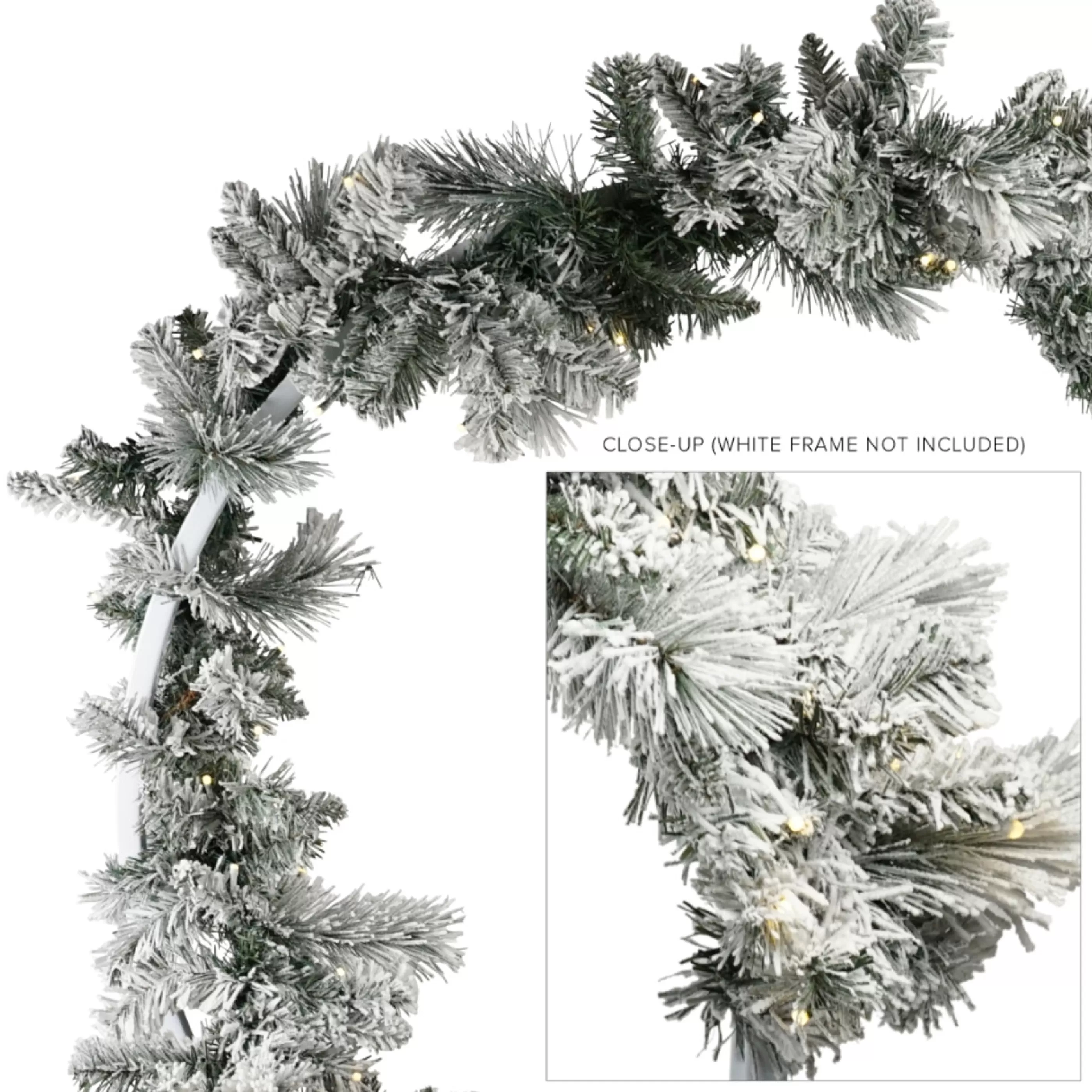 * Garlands | Montana Prelit Frosted Garland (100 Led) - 270Cm