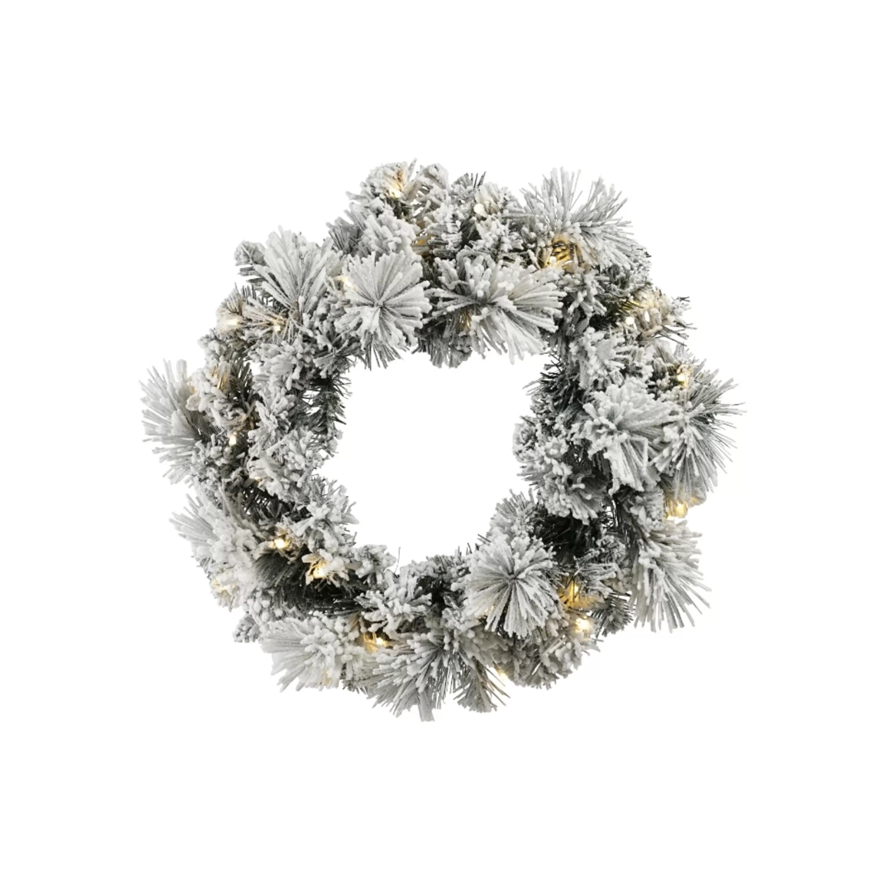 * Wreaths | Montana Prelit Frosted Wreath (30 Led) - 46Cm