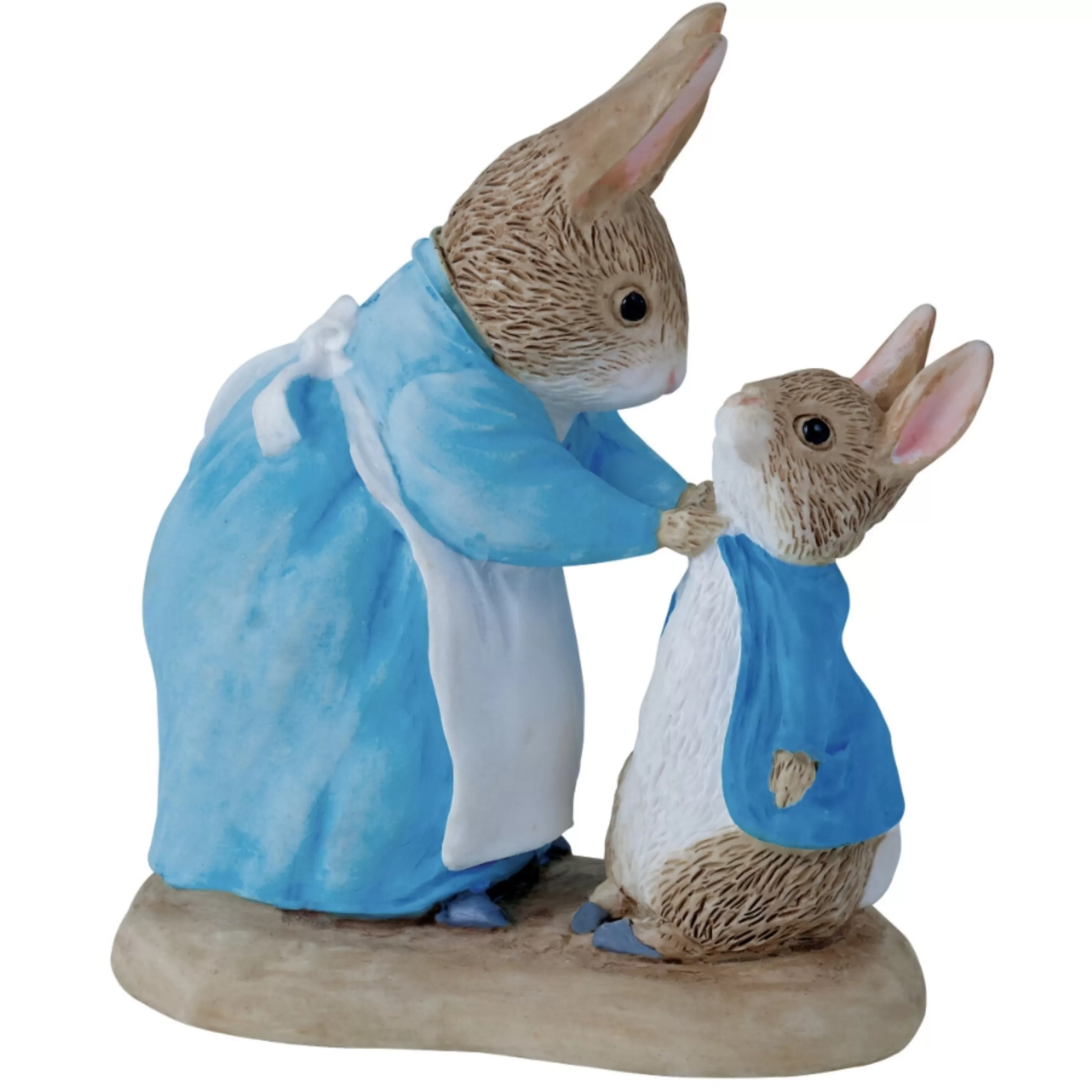 Beatrix Potter - Peter Rabbit Table Top Decorations | Mrs Rabbit And Peter Figurine - 7Cm