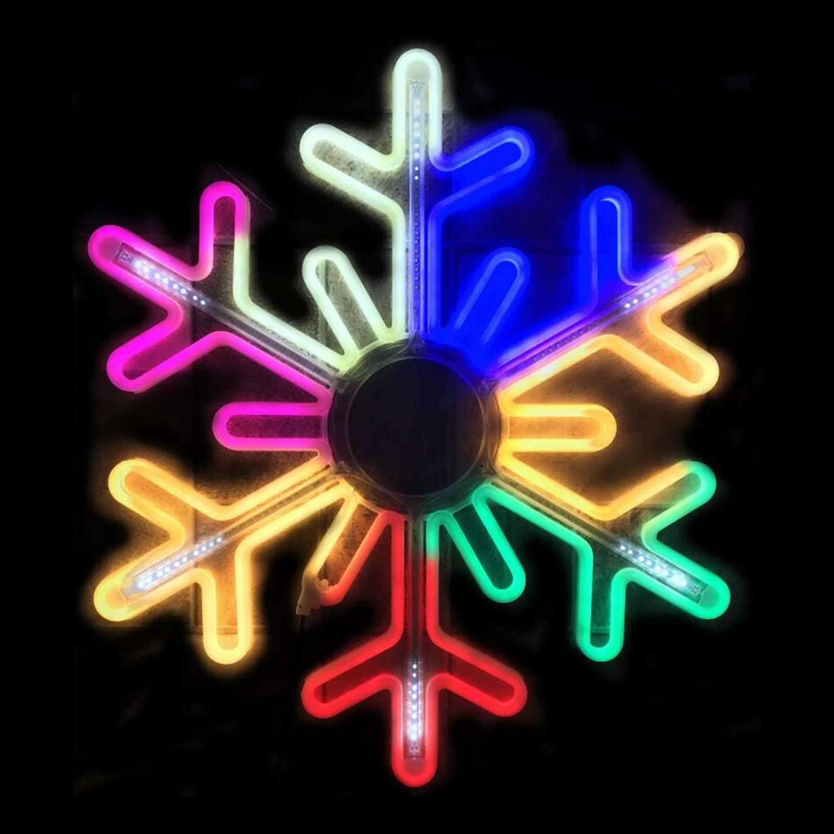 Online * Multi Colour Digital Led Snowflake Rgb - 75Cm