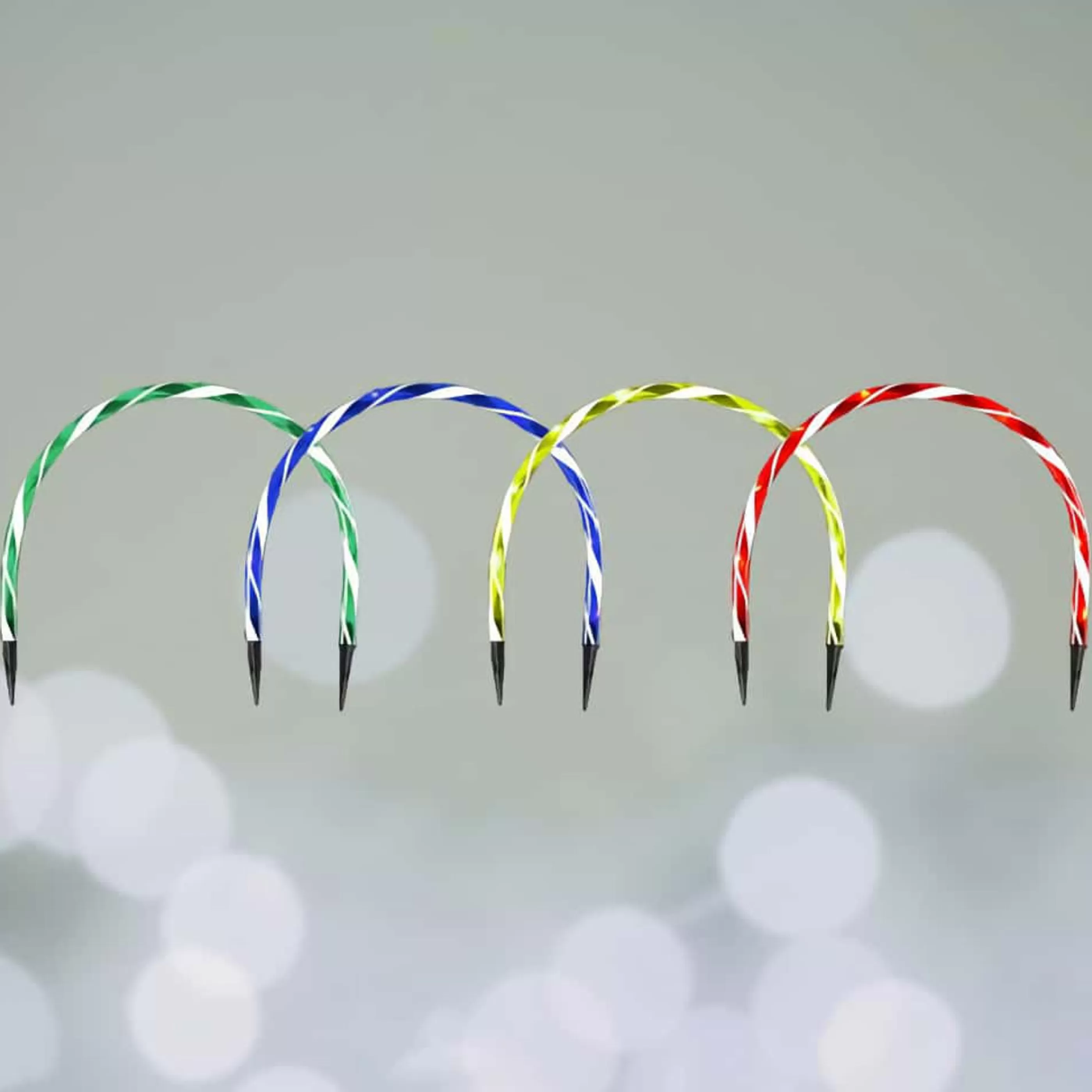 Outlet * Multicolour Arch Pathway Candy Cane Lights (Set Of 4)