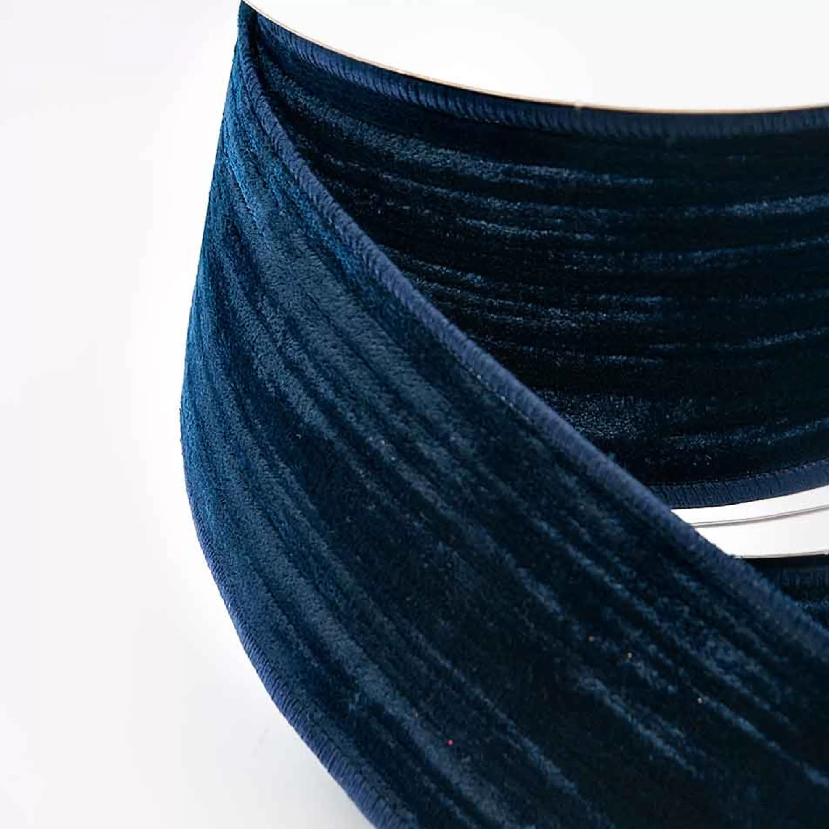 Clearance * Navy Blue Crinkle Velvet Ribbon - 10M