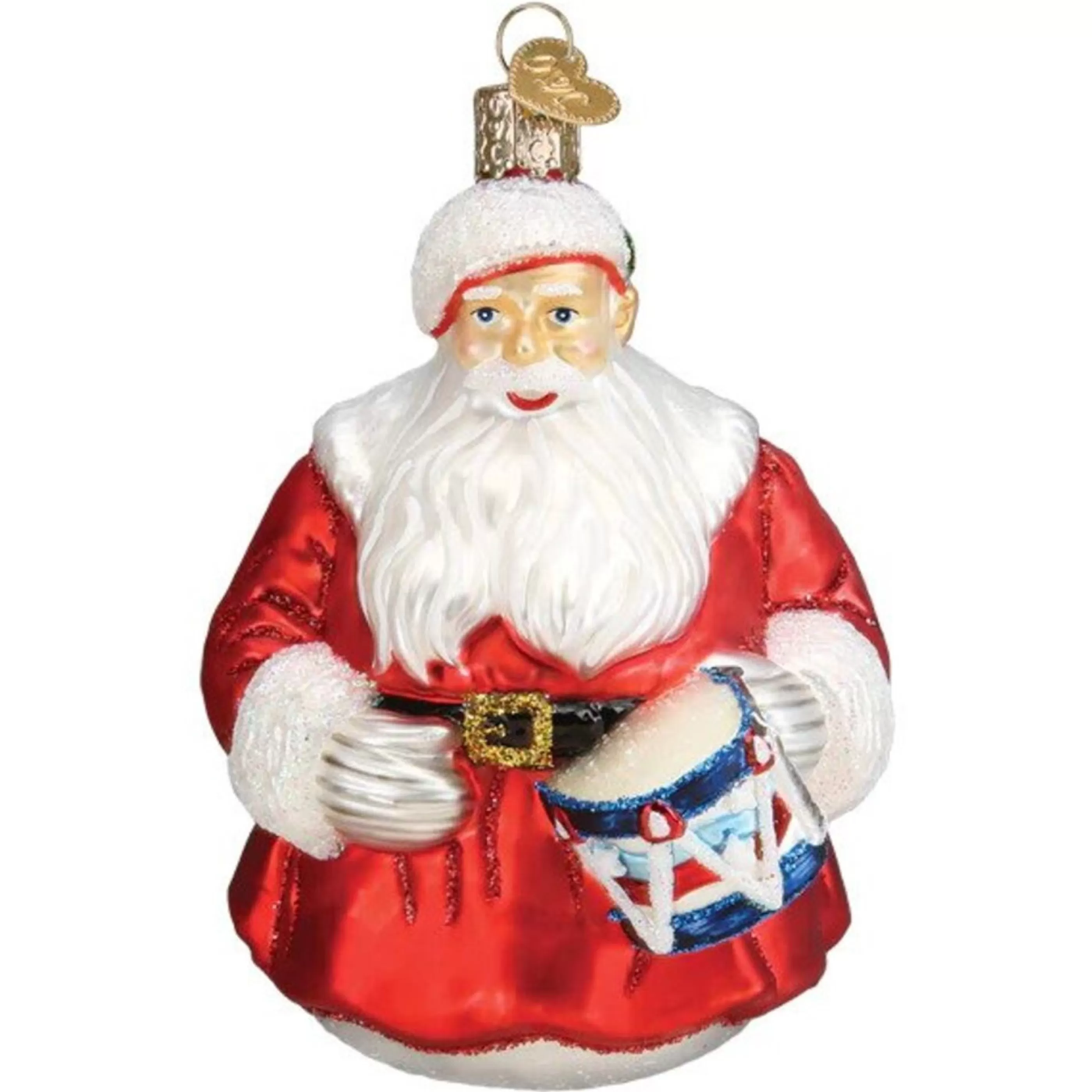 Olde English Crackers Glass Ornaments | Norman Rockwell Iconic Santa Glass Ornament - 11.5Cm